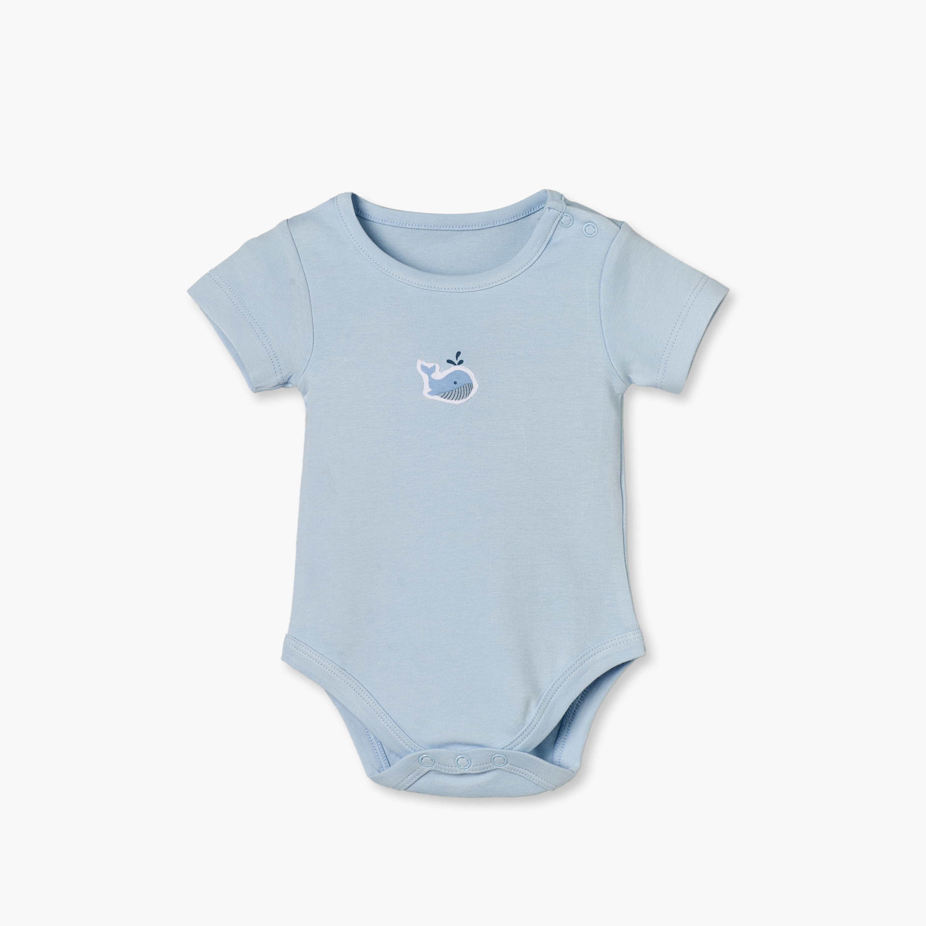 Pack of 5 Juniors Cotton Crew Neck Short Sleeves Bodysuit with Nautical Print-baby-girls-clothing-bodysuits-image-7