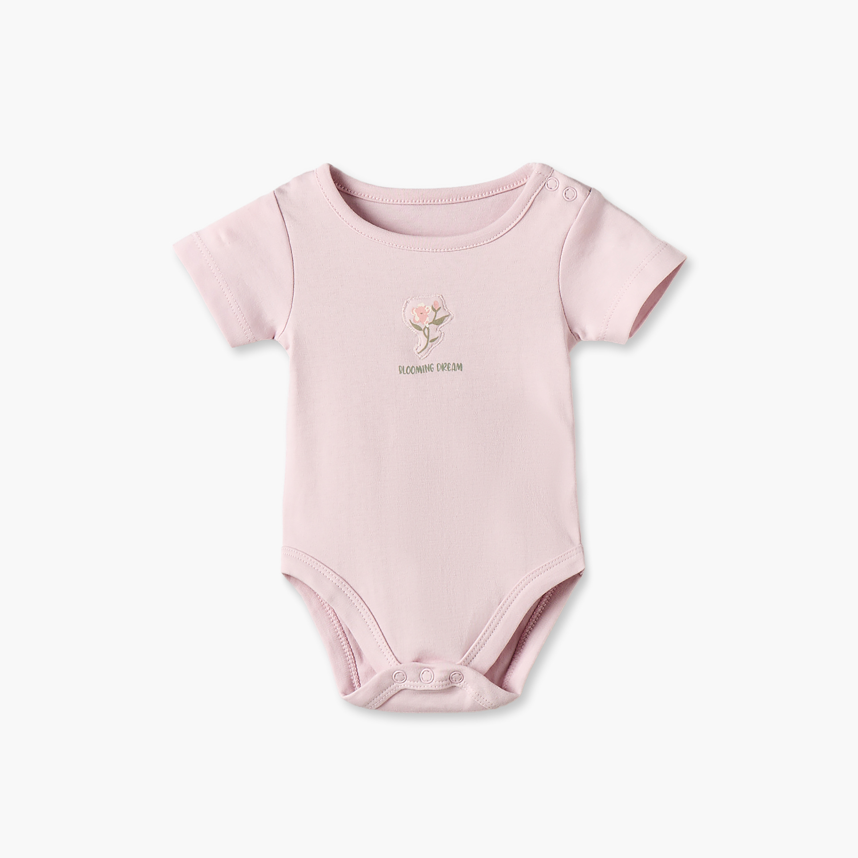 طقم بودي سوت بأكمام قصيرة وياقة مستديرة وطبعات زهرية من جونيورز - 5 قطع-baby-boys-clothing-bodysuits-image-2