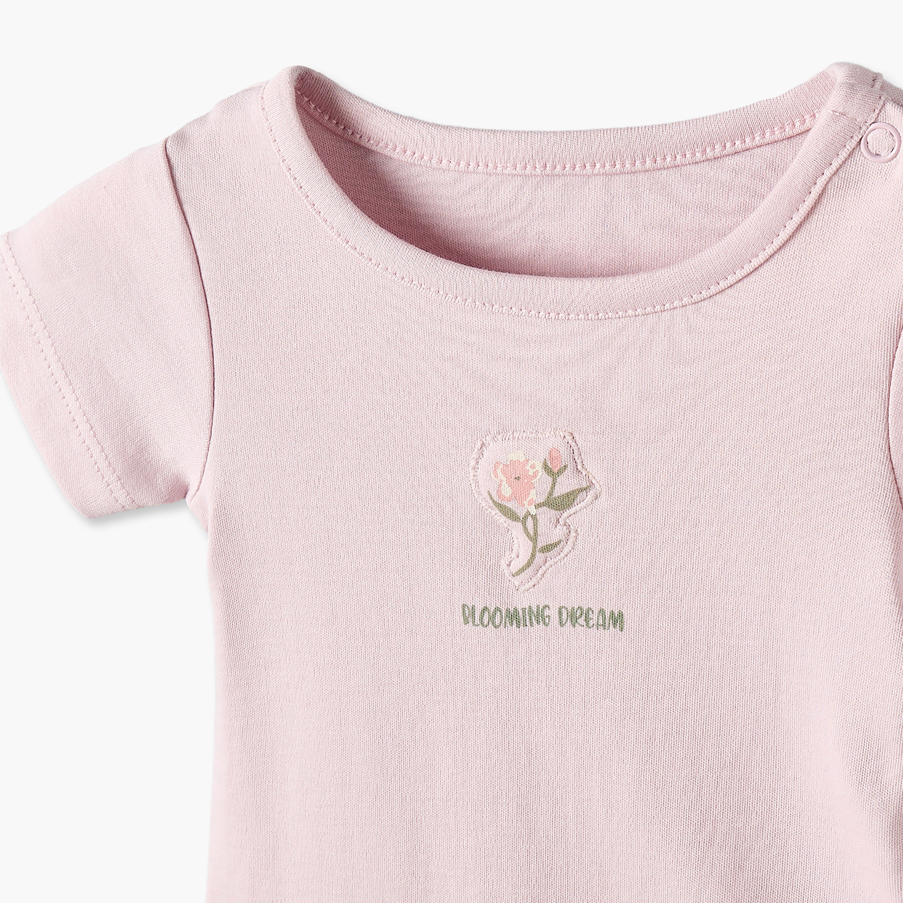 طقم بودي سوت بأكمام قصيرة وياقة مستديرة وطبعات زهرية من جونيورز - 5 قطع-baby-boys-clothing-bodysuits-image-8
