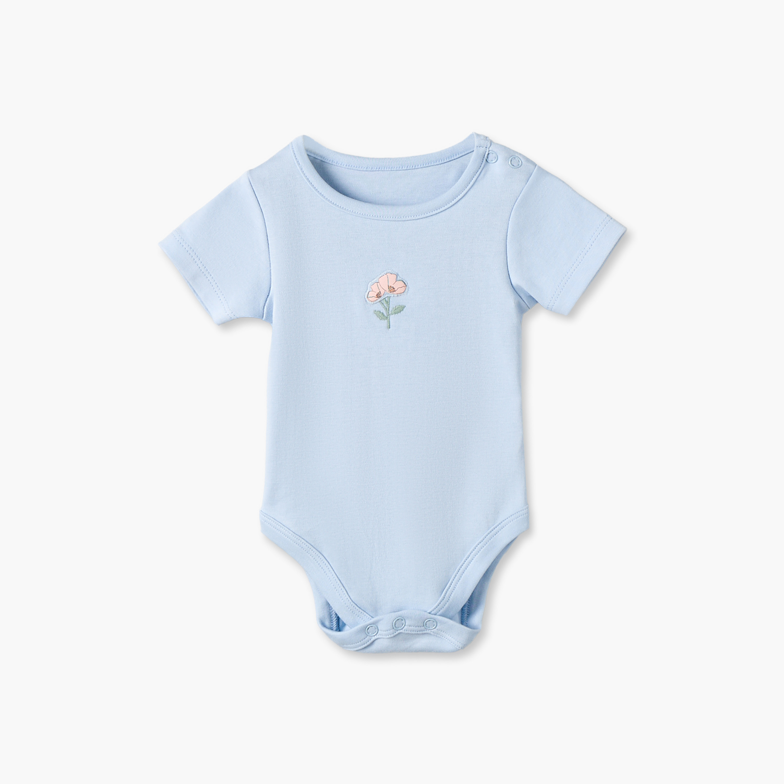 بودي سوت بطبعات أزهار وياقة ضيقة وأكمام قصيرة من جونيورز - عبوة 5 قطع-baby-girls-clothing-bodysuits-image-7