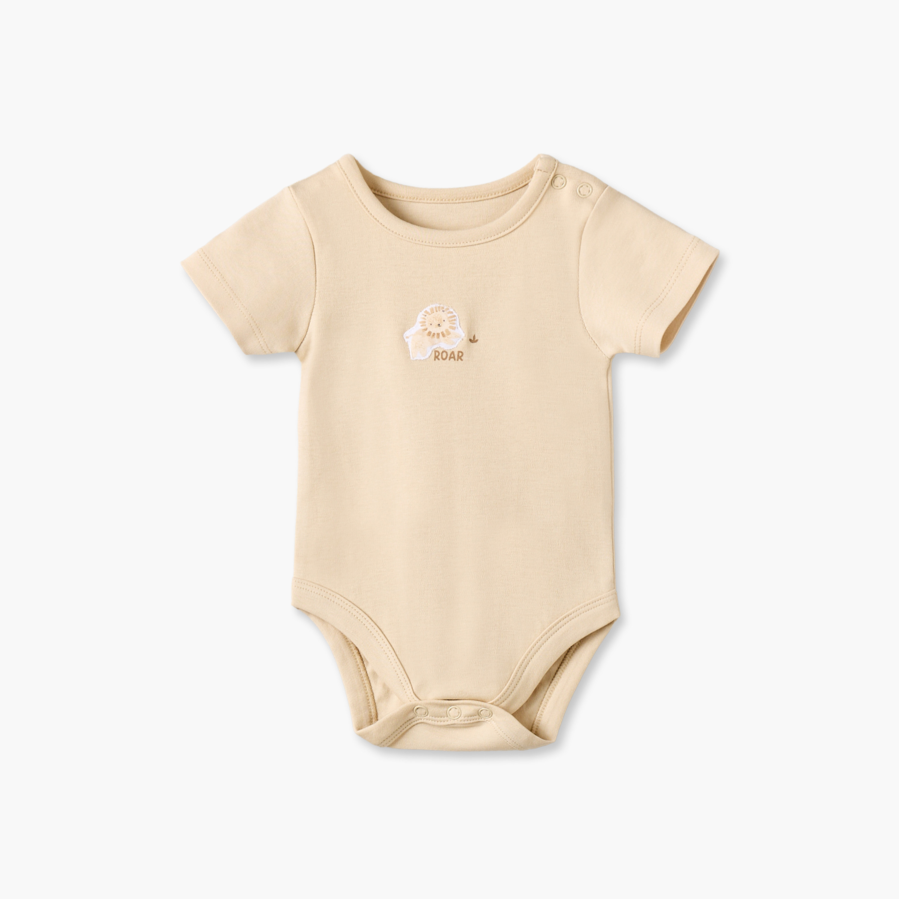 بودي سوت بطبعات لطيفة وياقة ضيقة وأكمام قصيرة من جونيورز - عبوة 5 قطع-baby-girls-clothing-bodysuits-image-5