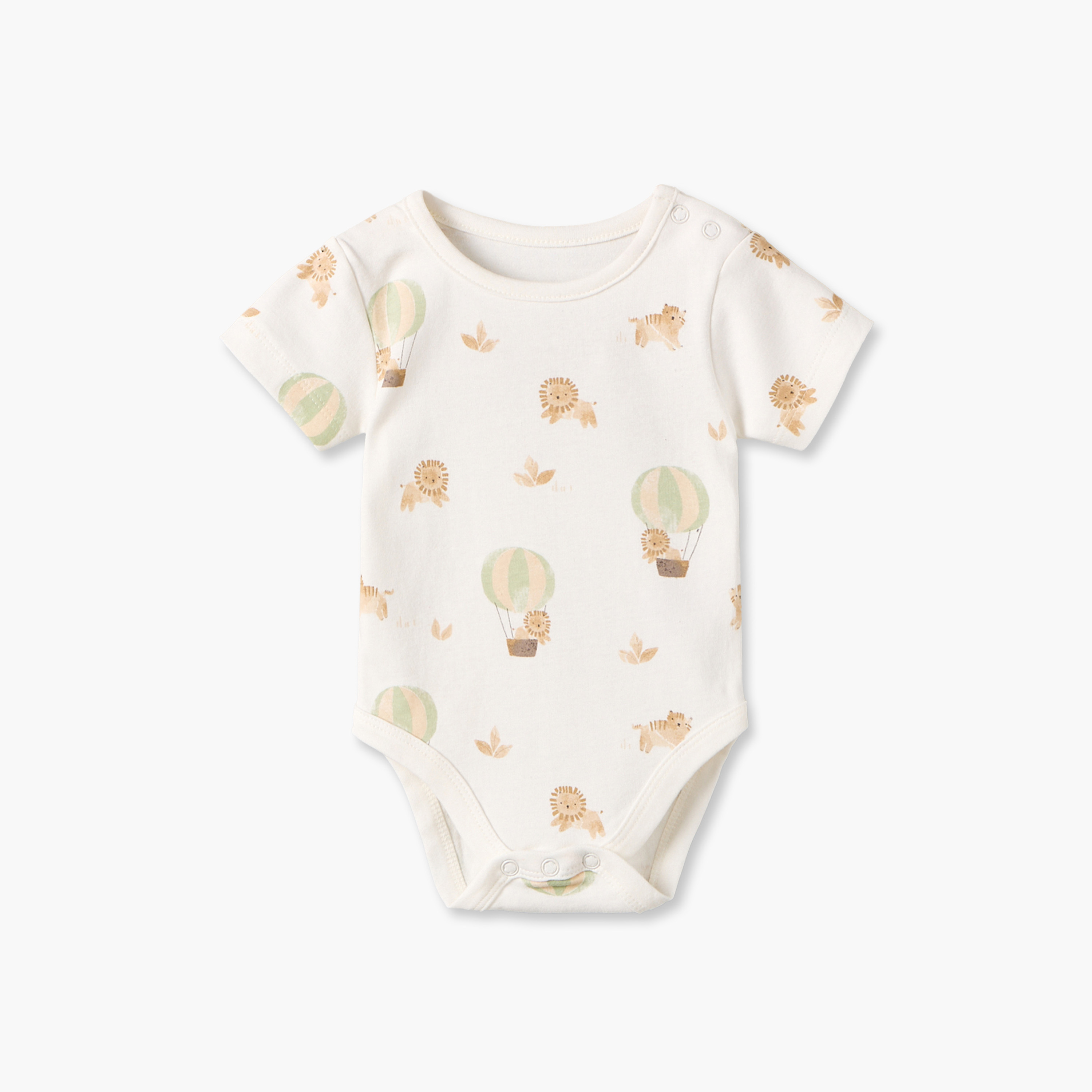 بودي سوت بطبعات لطيفة وياقة ضيقة وأكمام قصيرة من جونيورز - عبوة 5 قطع-baby-girls-clothing-bodysuits-image-6