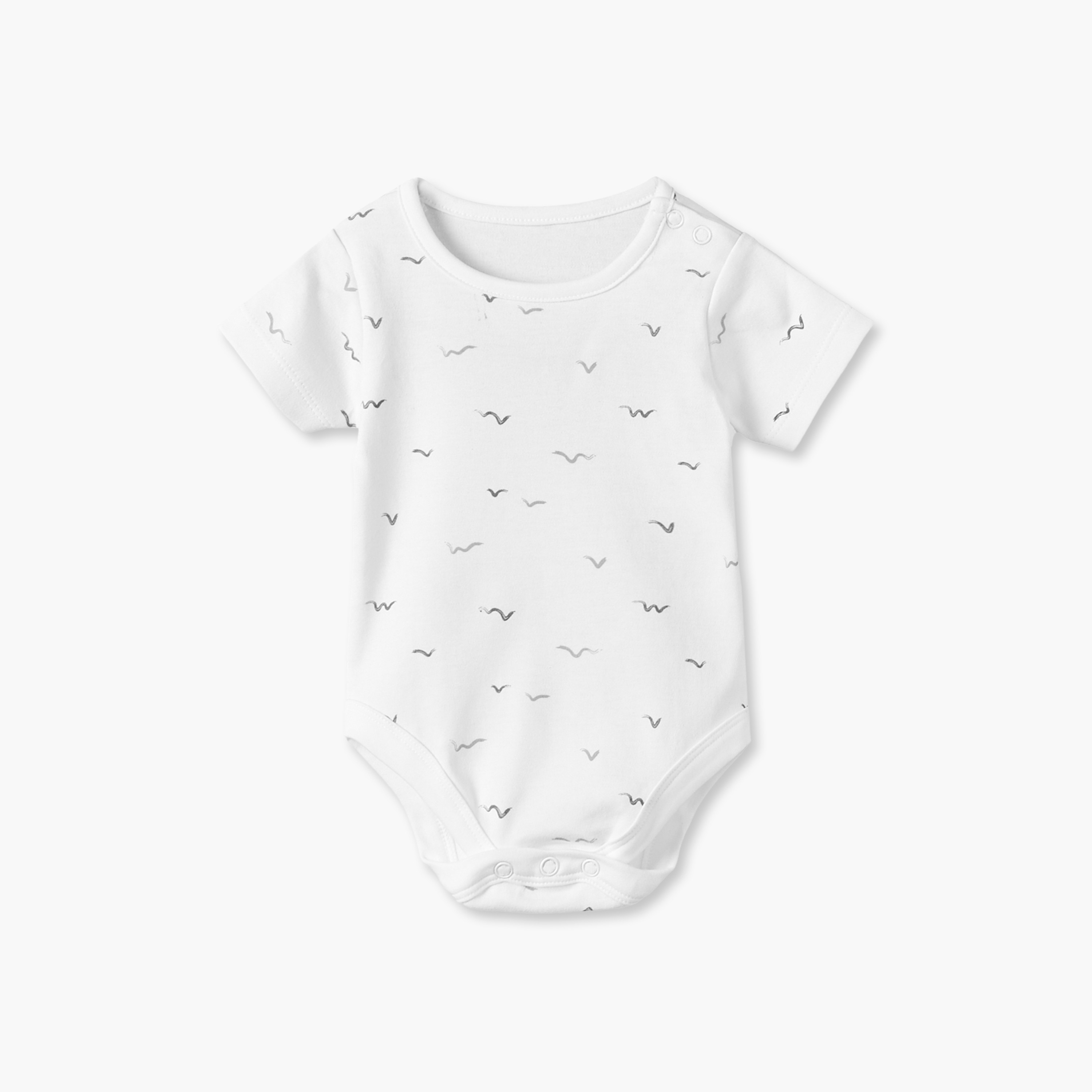 طقم بودي سوت بأكمام قصيرة وياقة ضيقة وطبعات بحرية من جونيورز - عبوة من 5 قطع-baby-girls-clothing-bodysuits-image-3