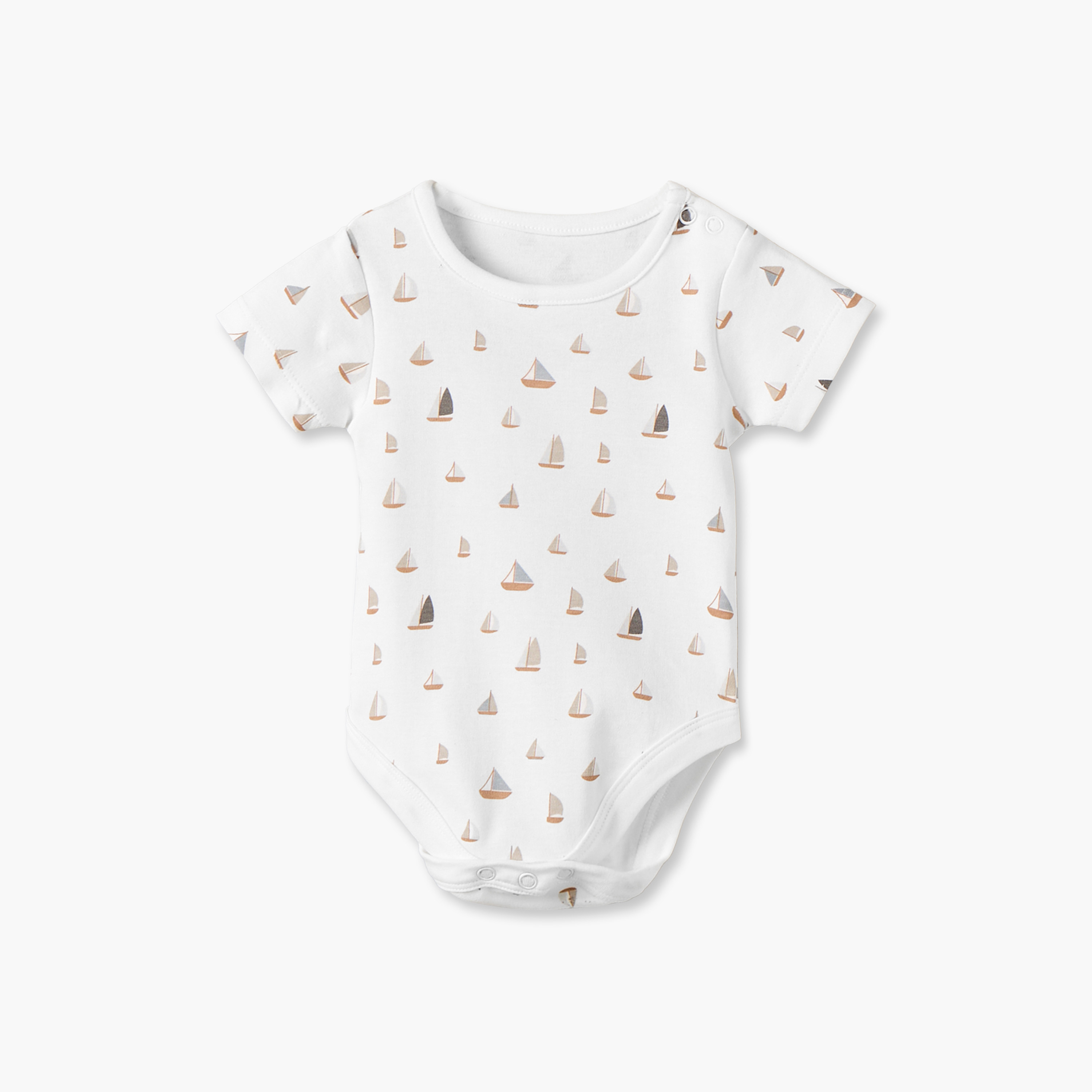 طقم بودي سوت بأكمام قصيرة وياقة ضيقة وطبعات بحرية من جونيورز - عبوة من 5 قطع-baby-girls-clothing-bodysuits-image-5