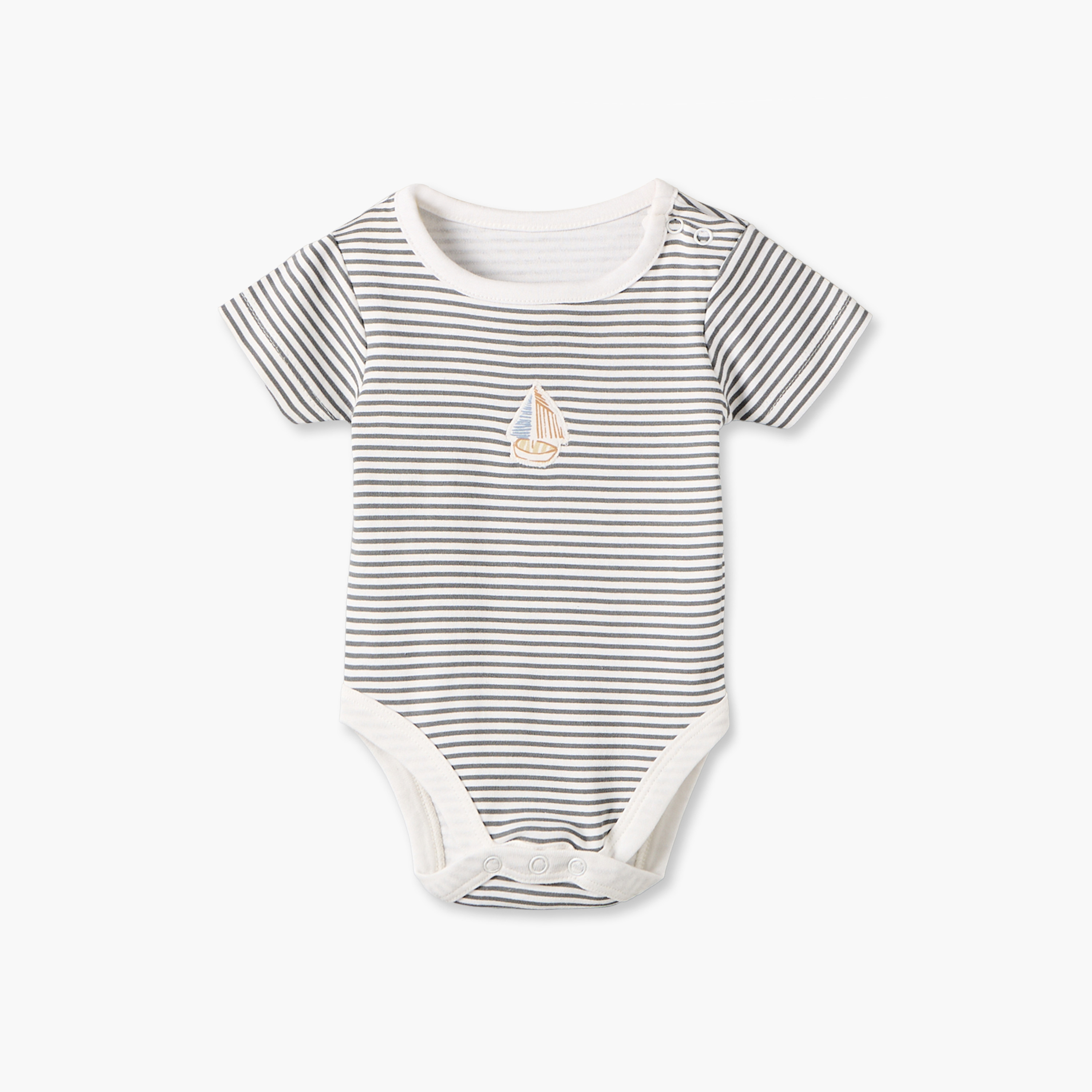 طقم بودي سوت بأكمام قصيرة وياقة ضيقة وطبعات بحرية من جونيورز - عبوة من 5 قطع-baby-girls-clothing-bodysuits-image-7