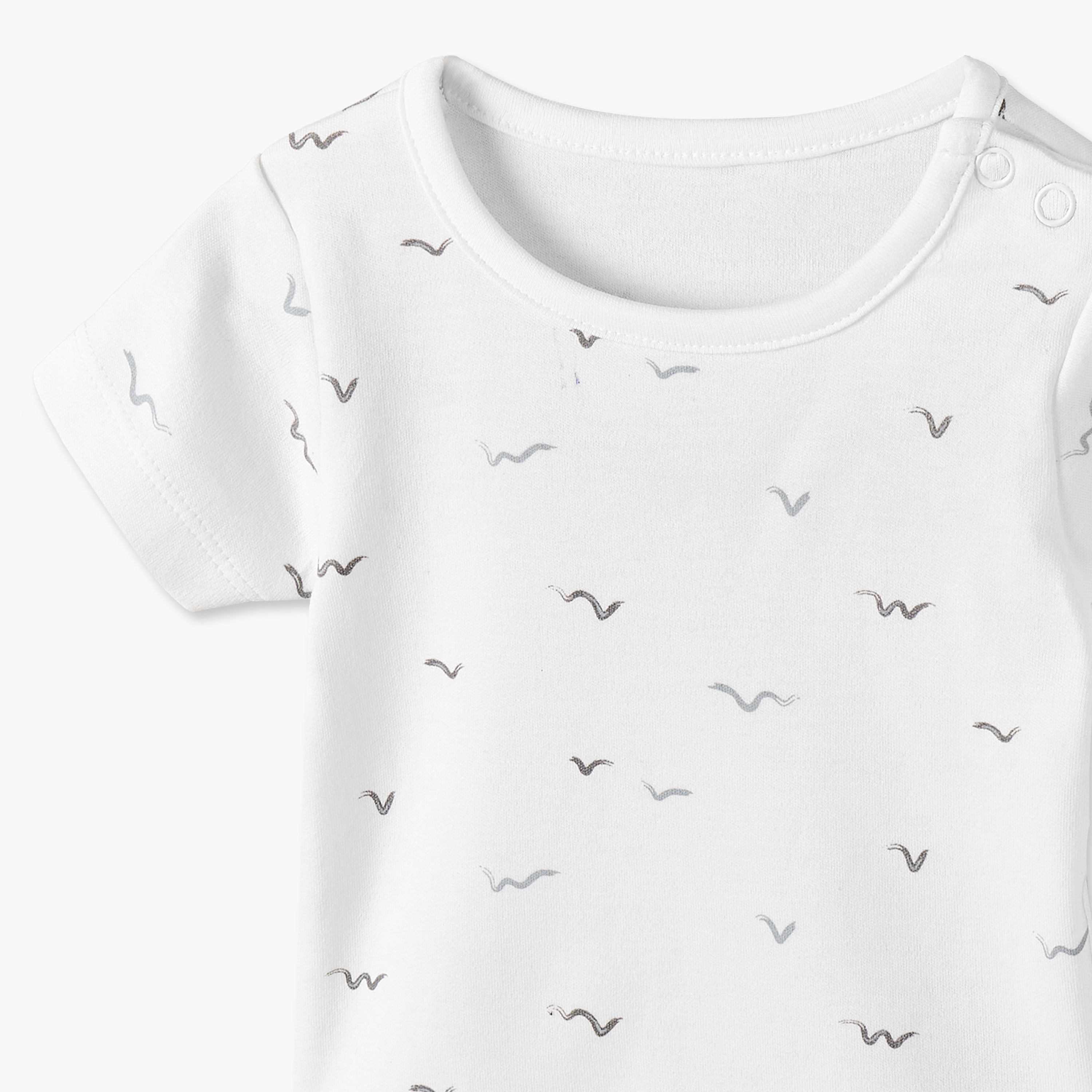 طقم بودي سوت بأكمام قصيرة وياقة ضيقة وطبعات بحرية من جونيورز - عبوة من 5 قطع-baby-girls-clothing-bodysuits-image-8