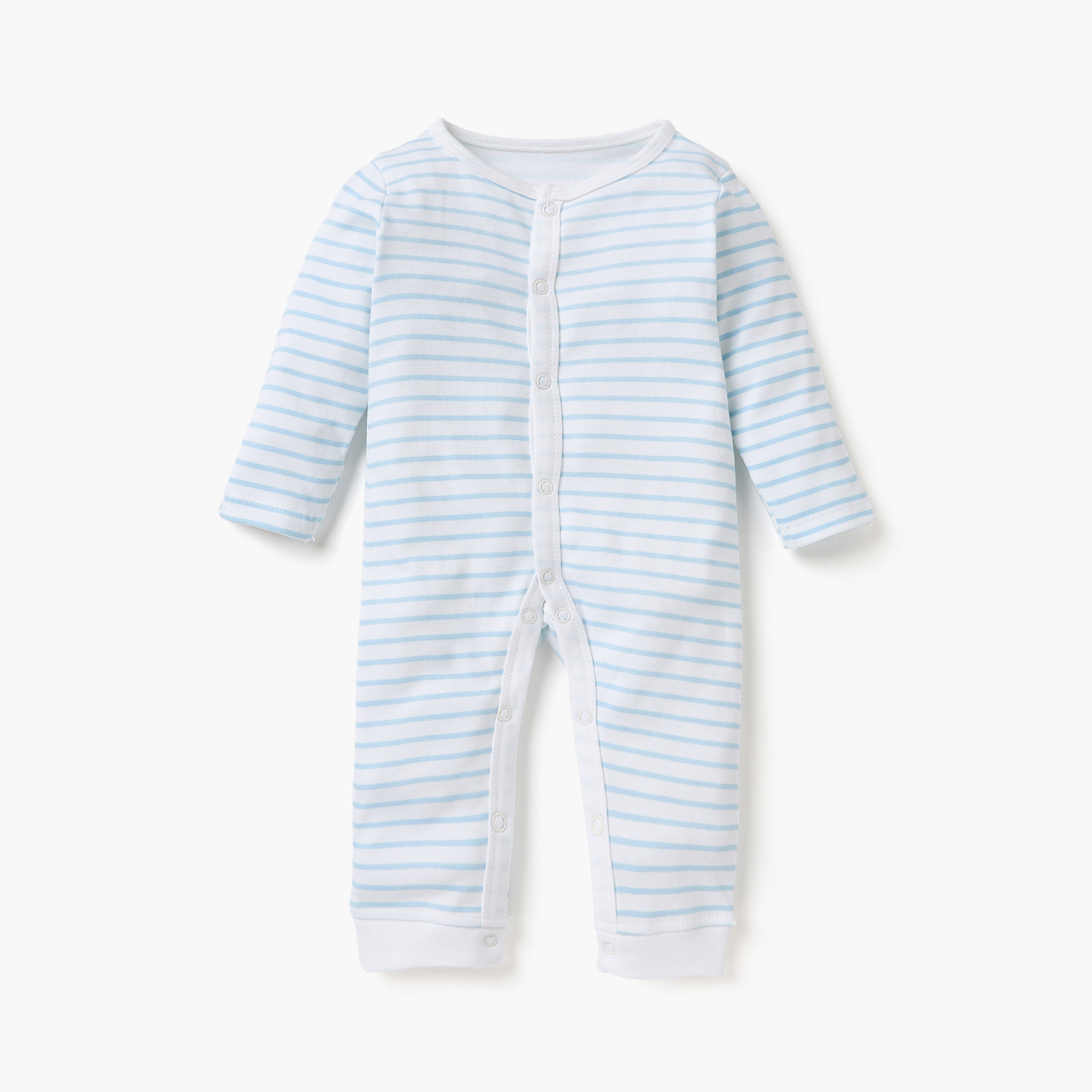 Juniors Printed Sleepsuit with Long Sleeves - Set of 3-baby-girls-clothing-nightwear-sleepsuits-image-4