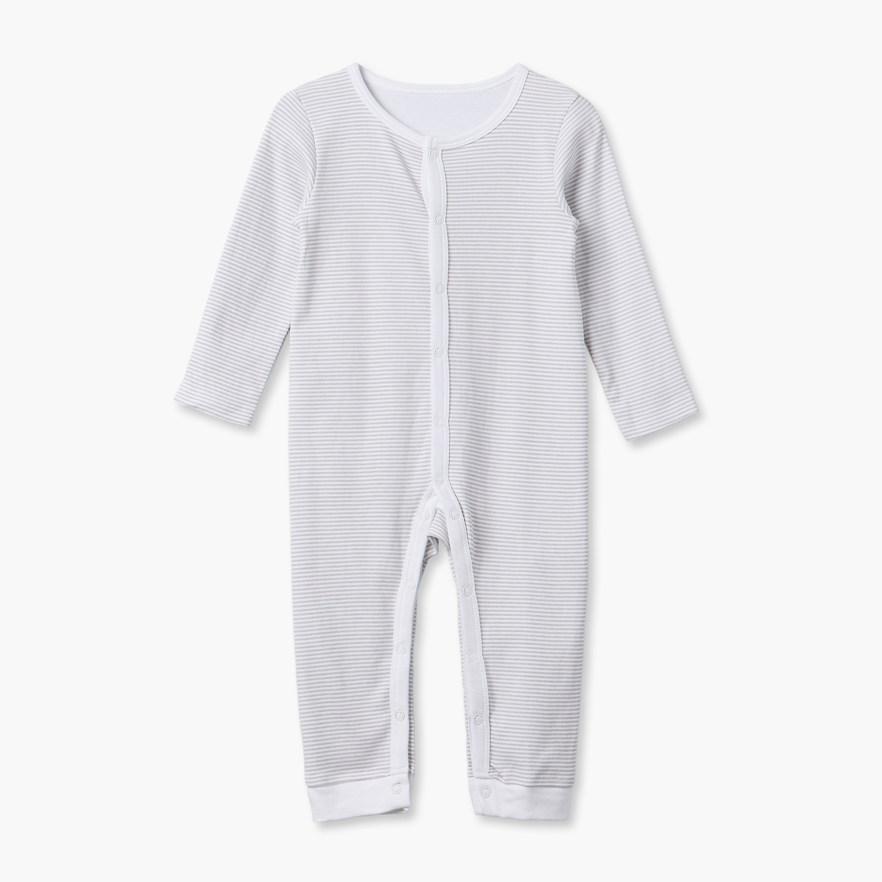 Pack of 3 Juniors Cotton Crew Neck Long Sleeves Sleepsuit with Elephant Print-baby-girls-clothing-nightwear-sleepsuits-image-2