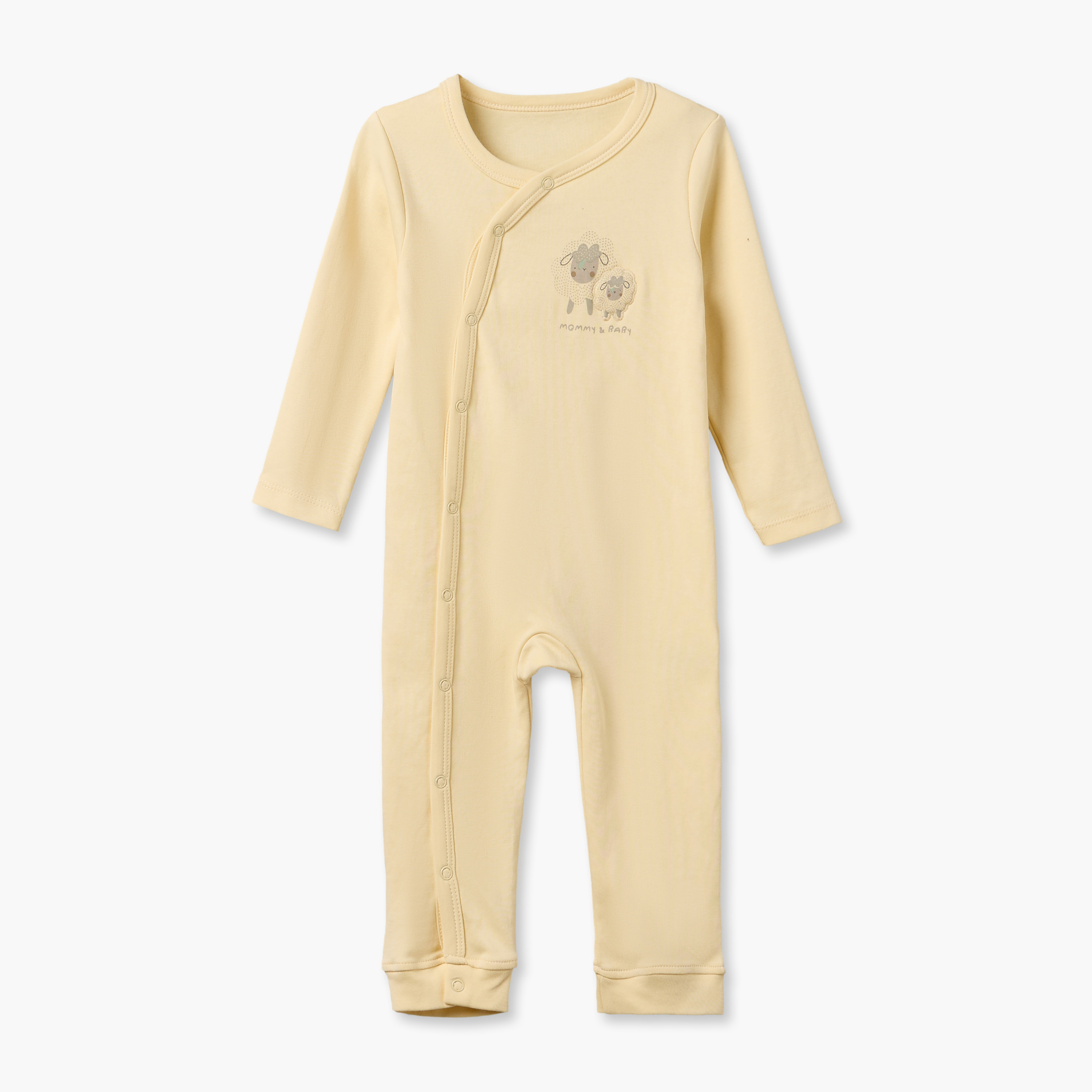 Pack of 3 Juniors Cotton Round Neck Long Sleeves Sleepsuit with Farm Print-baby-girls-clothing-nightwear-sleepsuits-image-2