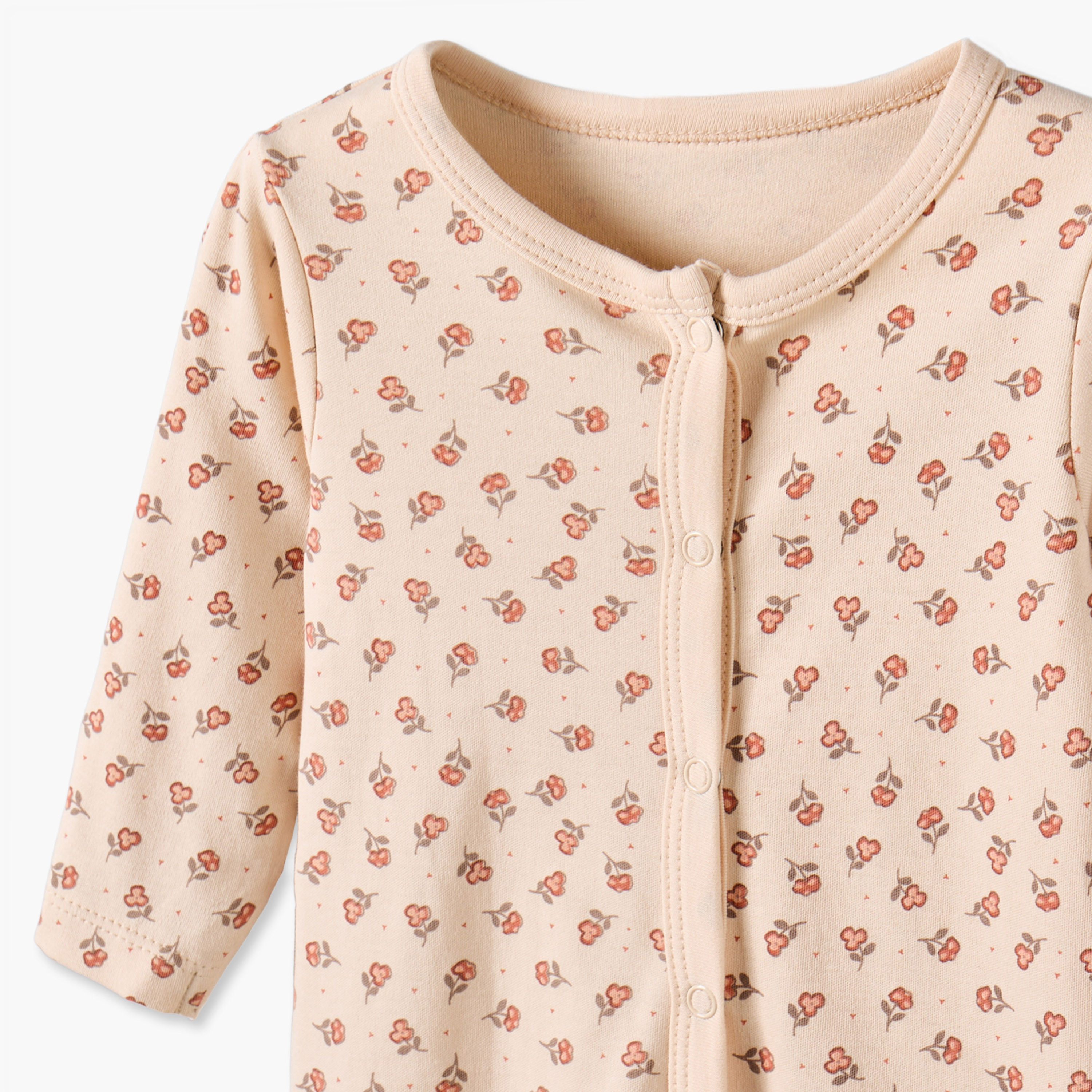 طقم بدلات نوم برقبة ضيقة وأكمام طويلة وطبعات 3 قطع من جونيورز-baby-girls-clothing-nightwear-sleepsuits-image-7