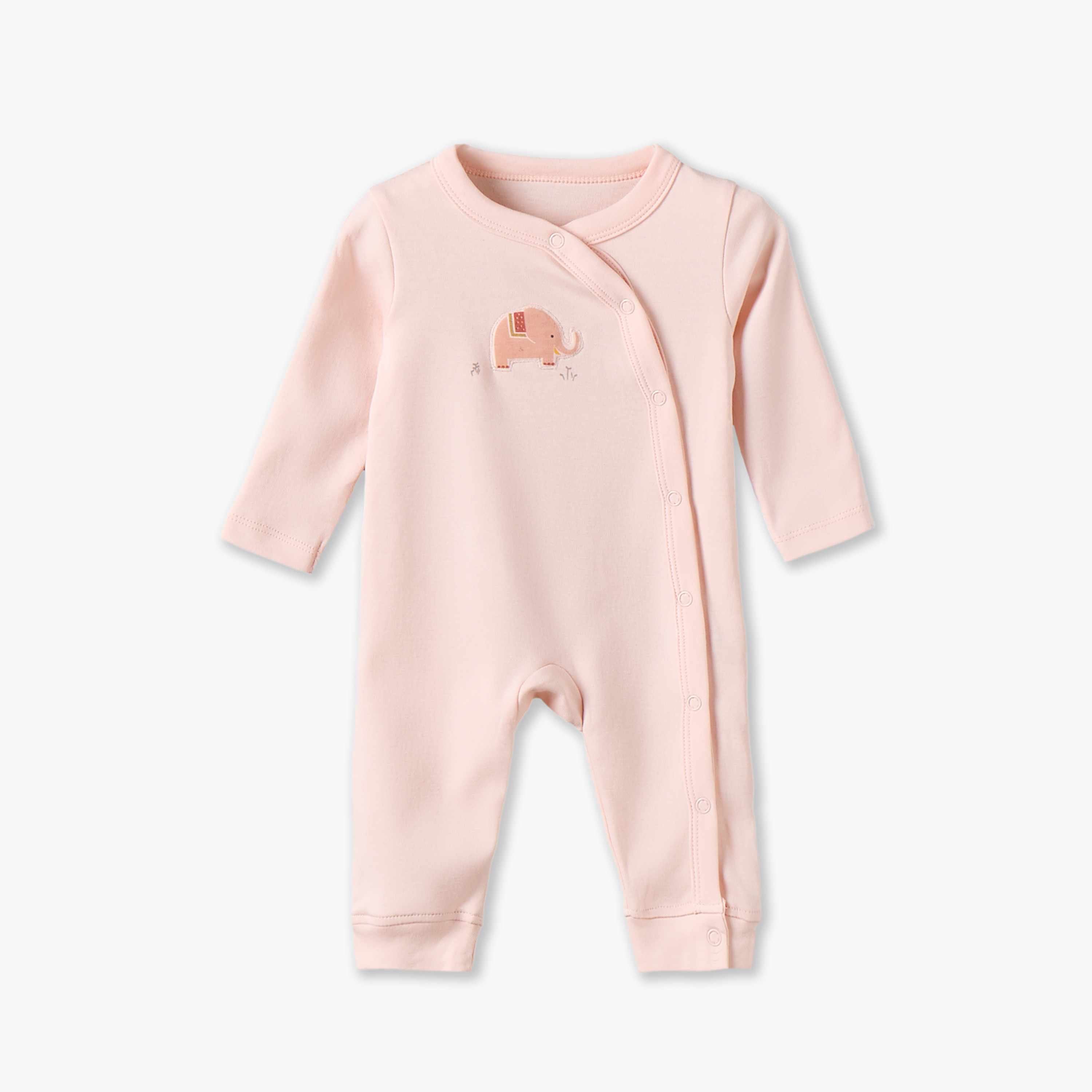 بدلات نوم قطن بأكمام طويلة وياقة ضيقة وطبعات متنوعة من جونيورز - عبوة 3 قطع-baby-girls-clothing-nightwear-sleepsuits-image-4