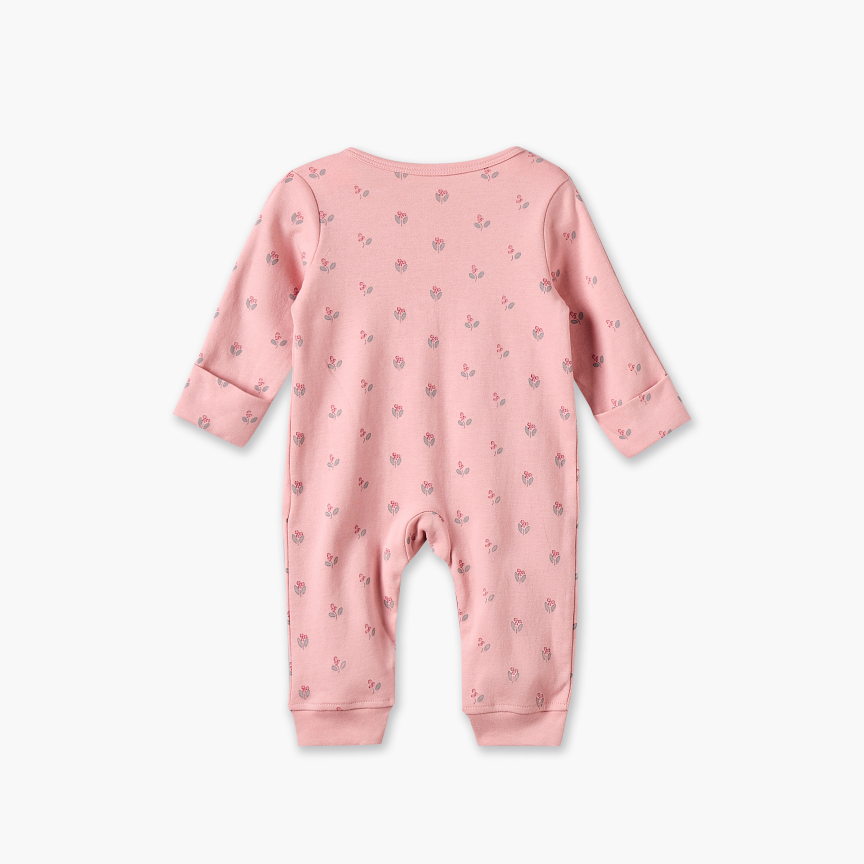 بدلات نوم قطن بأكمام طويلة وياقة ضيقة وطبعات متنوعة من جونيورز - عبوة 3 قطع-baby-girls-clothing-nightwear-sleepsuits-image-6