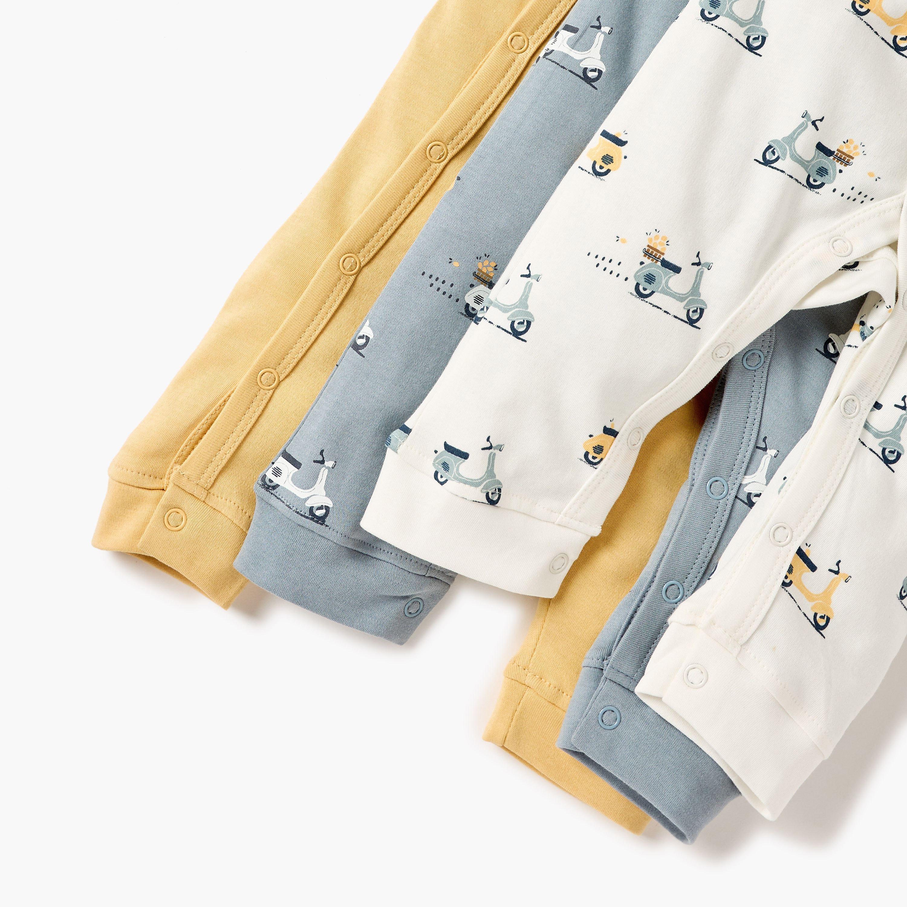 Juniors Assorted Sleepsuit with Long Sleeves - Set of 3-baby-girls-clothing-nightwear-sleepsuits-image-7