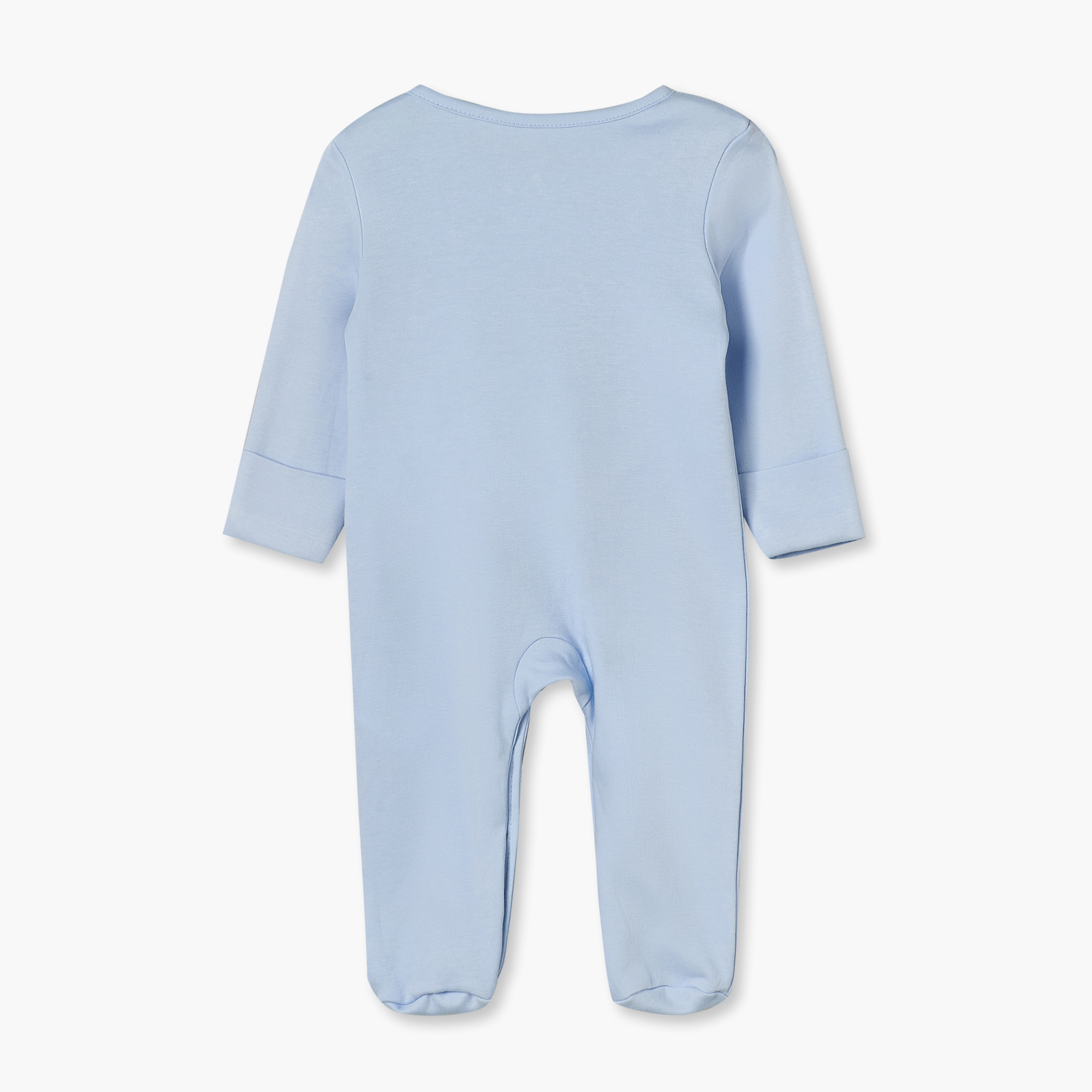Pack of 3 Juniors Crew Round Neck Long Sleeves Sleepsuit with Floral Print-baby-boys-clothing-nightwear-sleepsuits-image-6