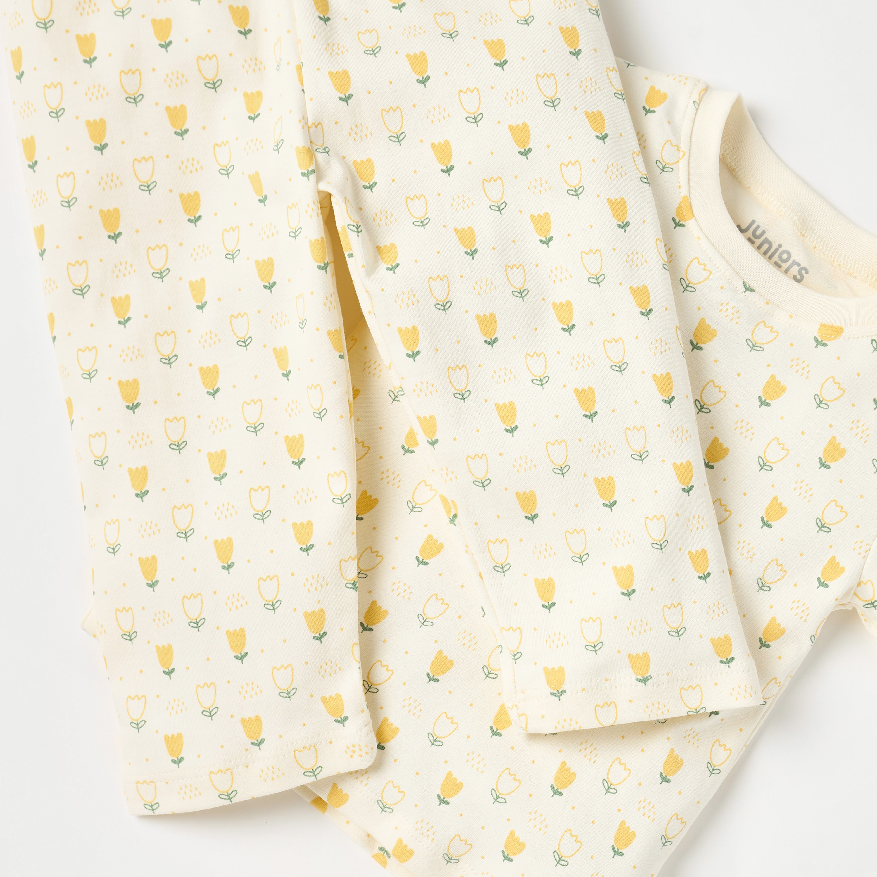 Juniors All-Over Floral Print Short Sleeve T-shirt and Pyjama Set-baby-girls-clothing-nightwear-pyjamasets-image-5