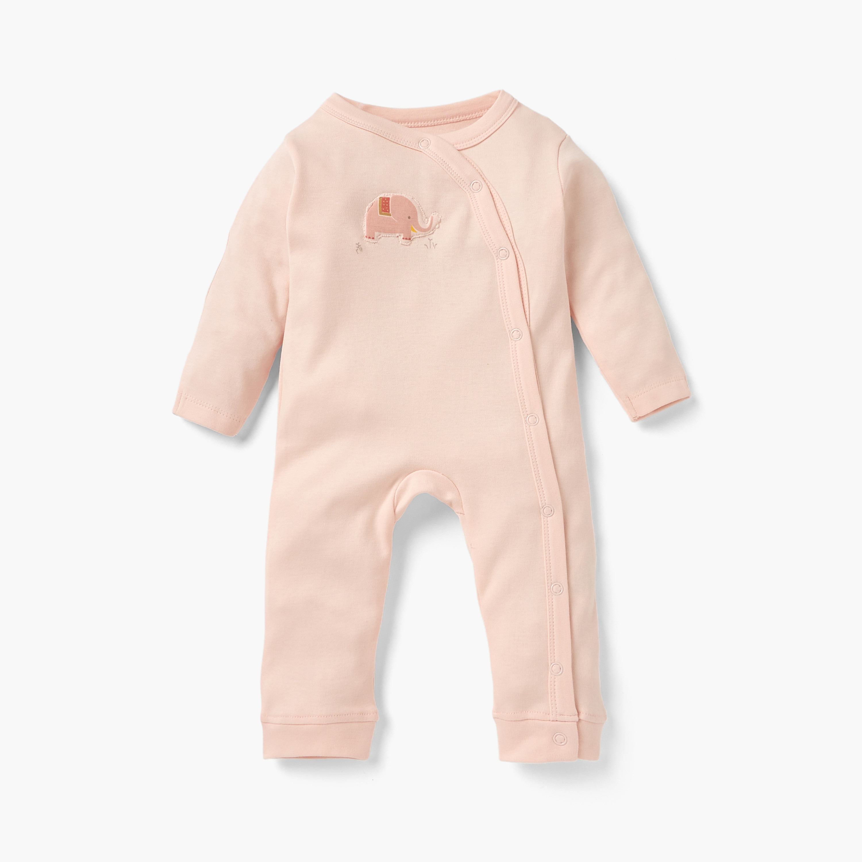 Juniors Printed Sleepsuit with Long Sleeves - Set of 3-baby-girls-clothing-nightwear-sleepsuits-image-4