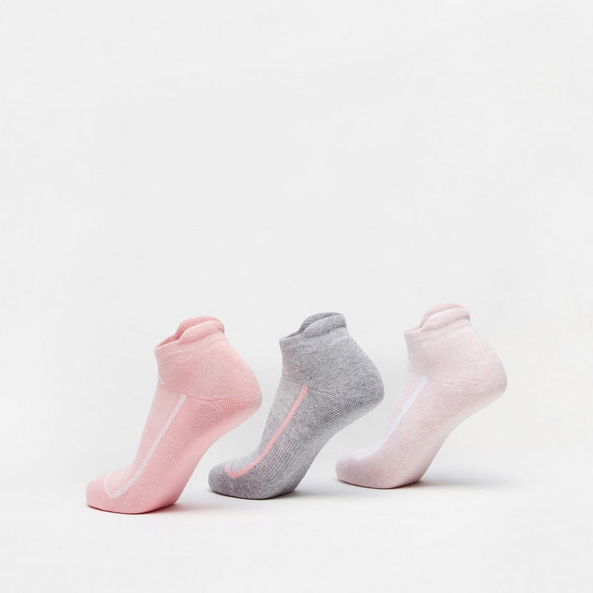 Kappa Textured Ankle Length Sports Socks - Set of 3-Women%27s Socks-image-1