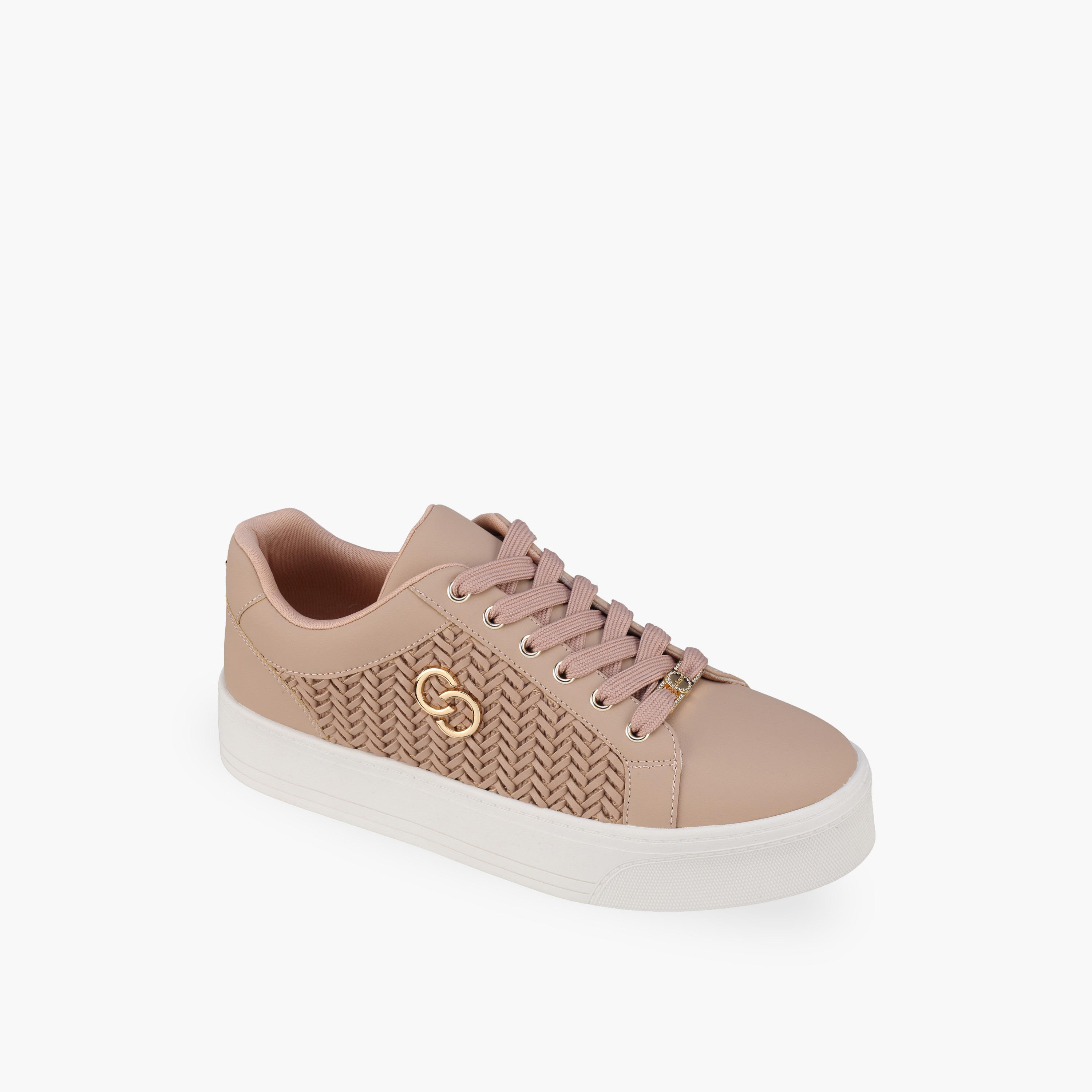 حذاء سنيكرز منسوج بارز الملمس برباط إغلاق للنساء من سيلست-women-shoes-sneakers-image-2