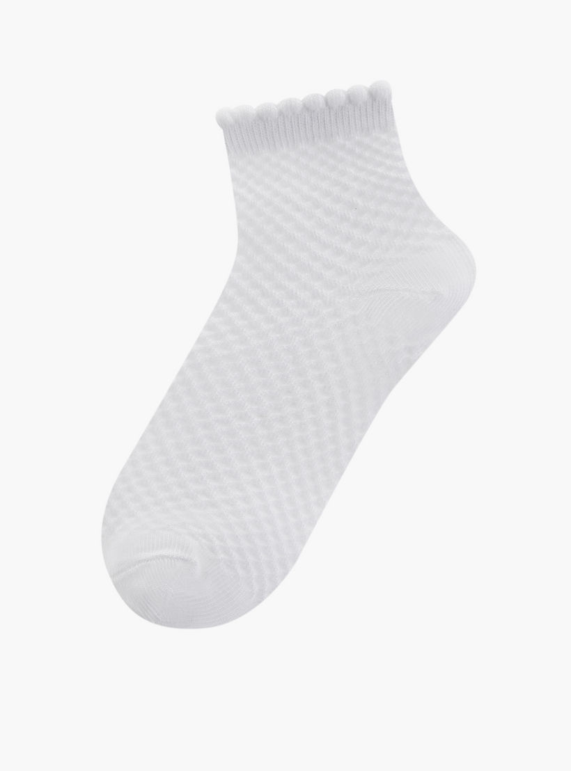 جوارب بارزة الملمس بطول ربلة الساق من جونيورز - طقم 5 أزواج-girls-accessories-socks-image-2