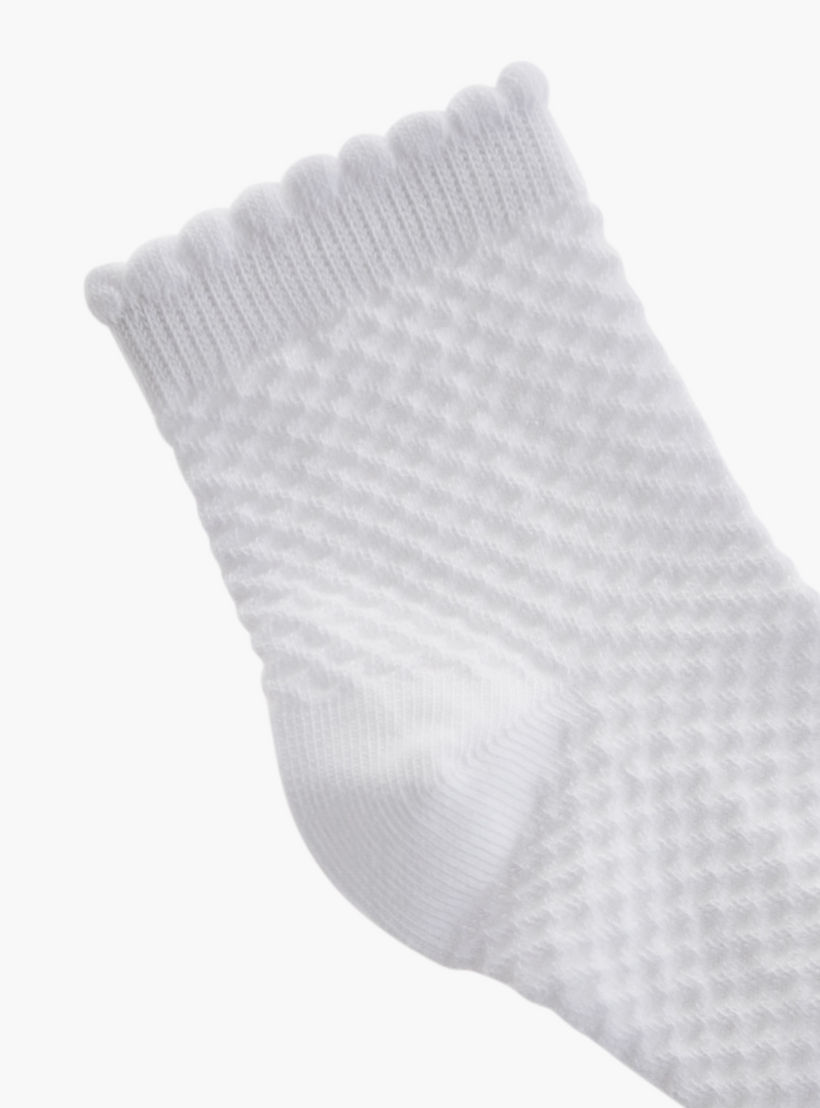 جوارب بارزة الملمس بطول ربلة الساق من جونيورز - طقم 5 أزواج-girls-accessories-socks-image-3