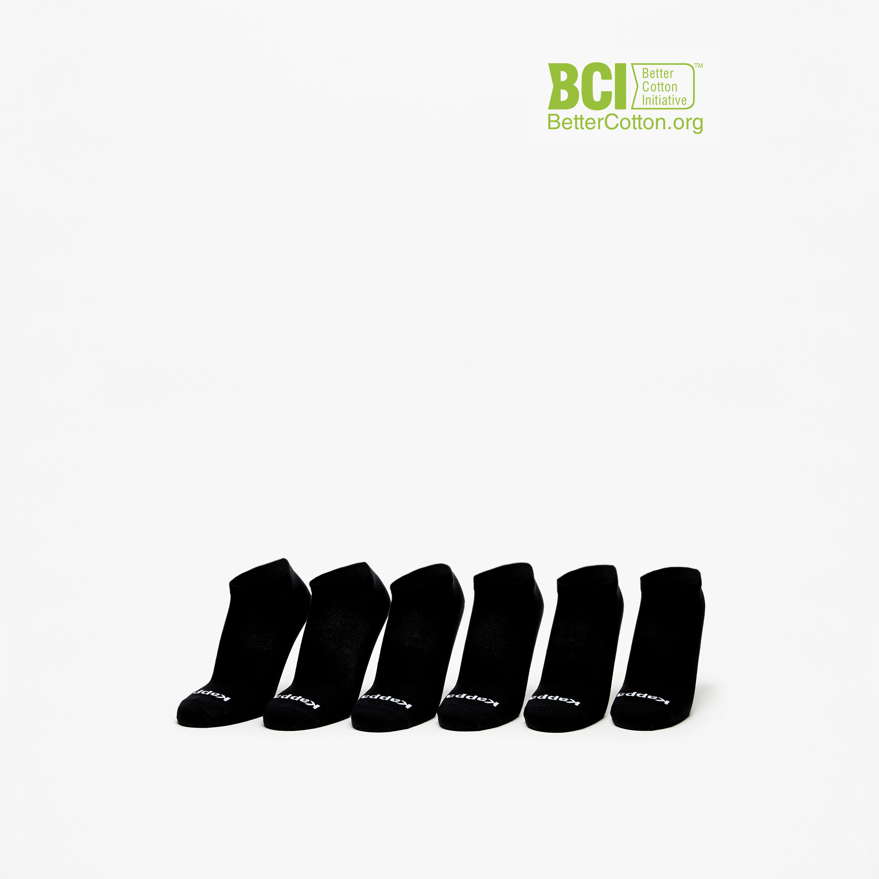 طقم جوارب رياضية 6 أزواج بطول الكاحل وتفاصيل الشعار من كابا-men-socks-image-1