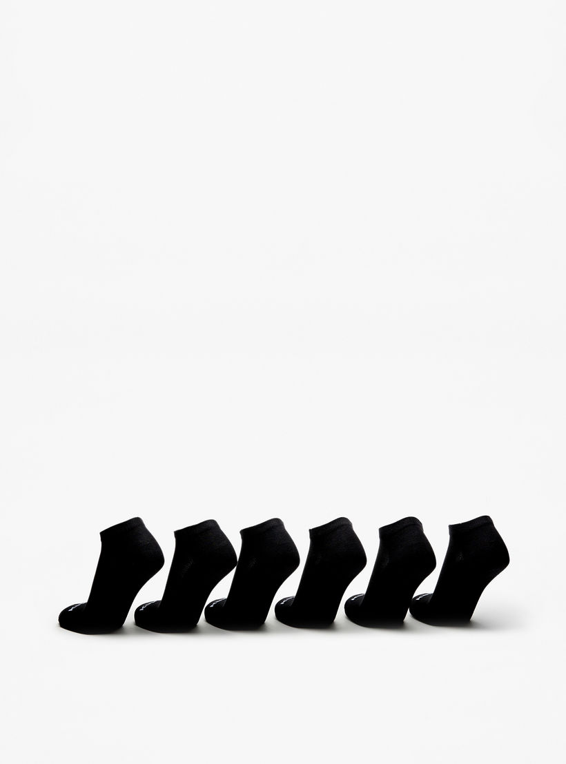 طقم جوارب رياضية 6 أزواج بطول الكاحل وتفاصيل الشعار من كابا-men-socks-image-3