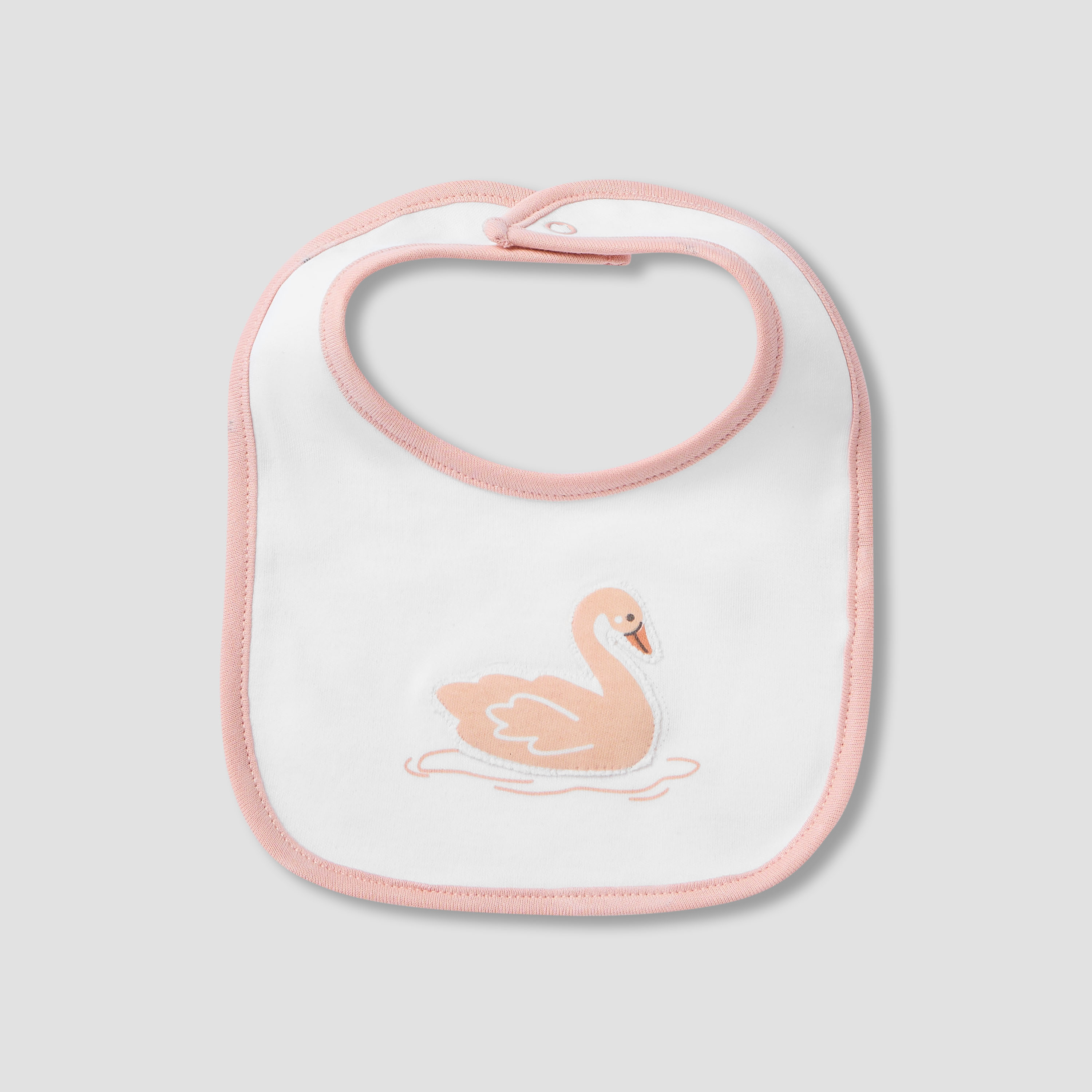 Juniors Swan Print Sleepsuit with Bib and Blanket-baby-girls-clothing-setsandcoords-image-4
