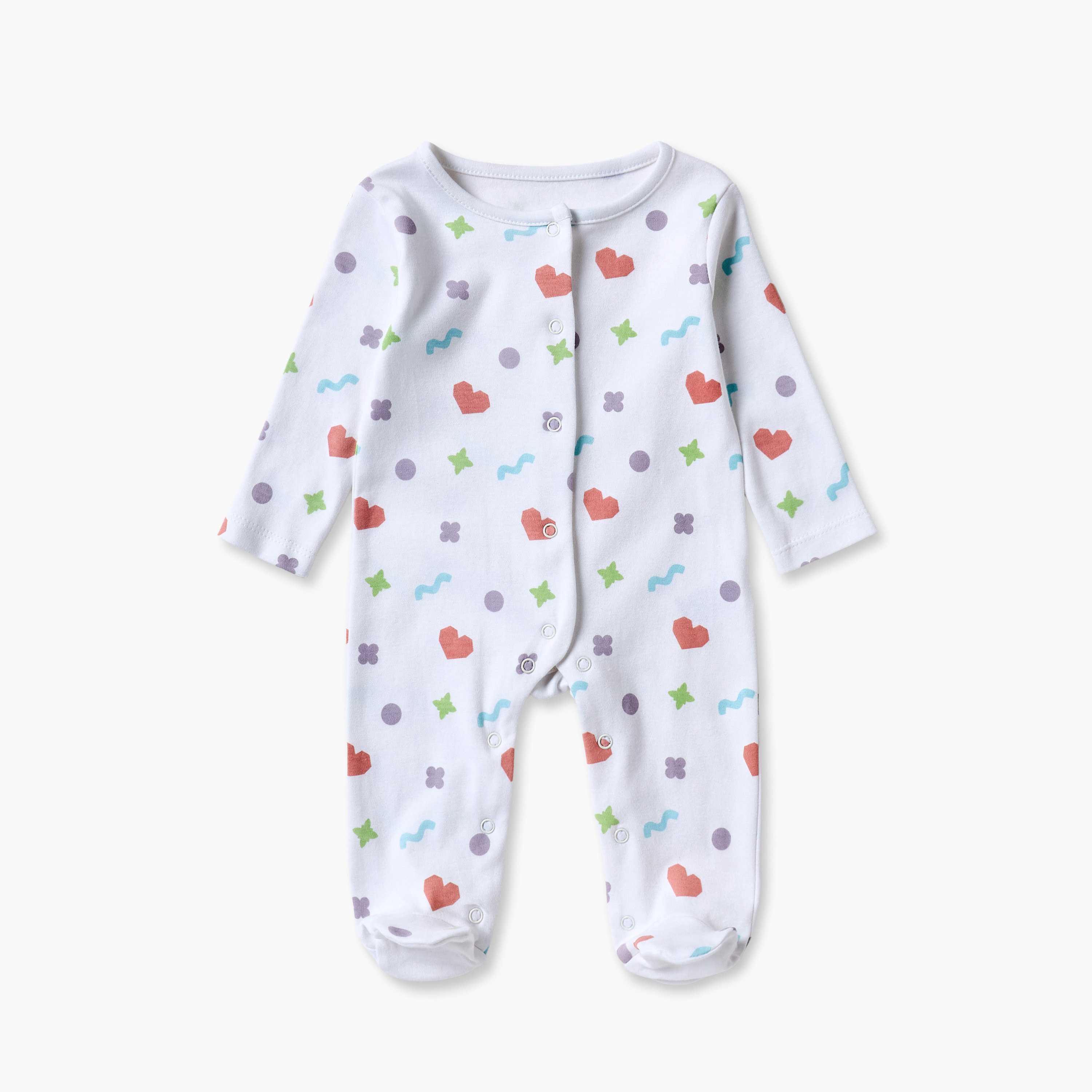 طقم هدايا ملابس بطبعات قلب من جونيورز - 6 قطع-baby-girls-clothing-setsandcoords-image-4