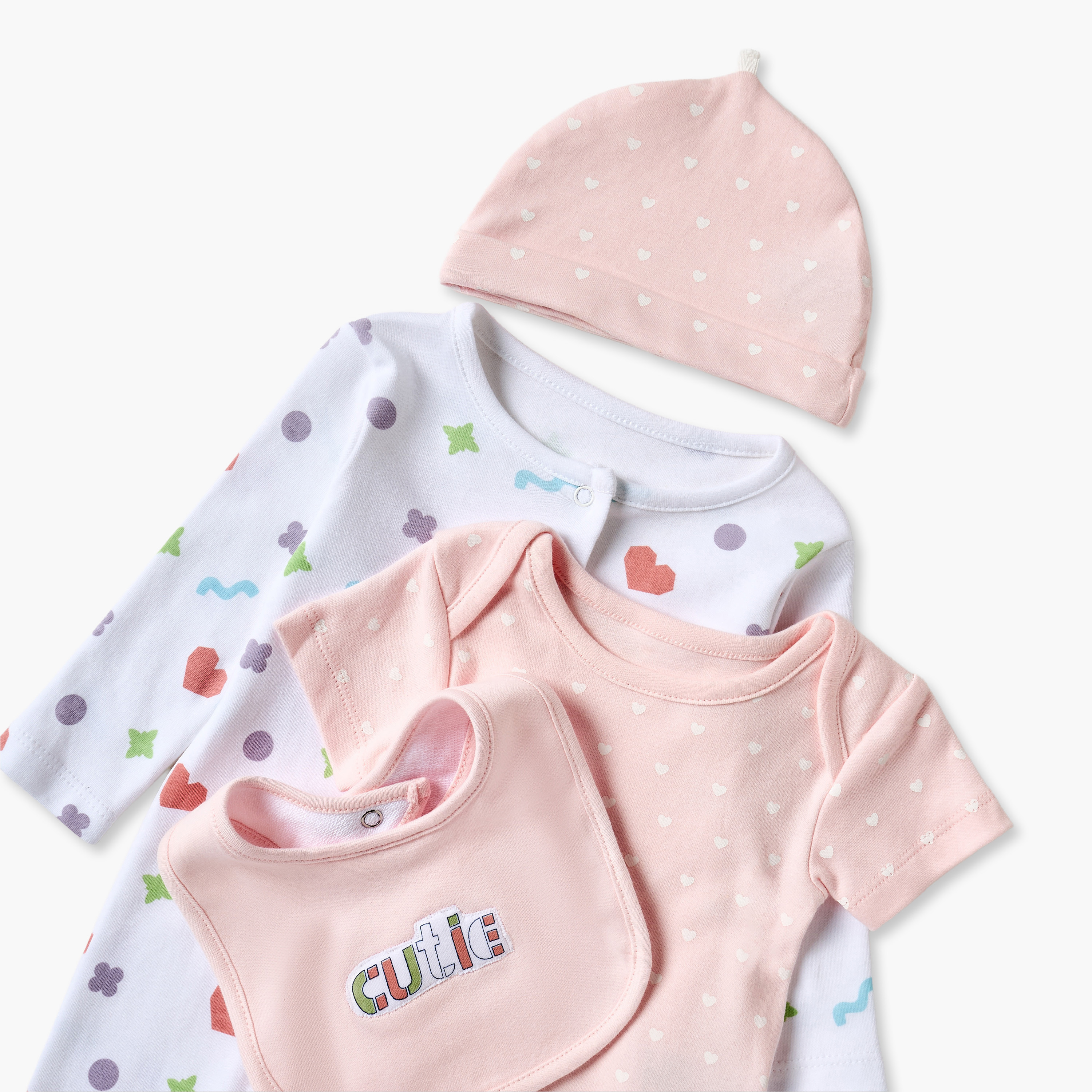 طقم هدايا ملابس بطبعات قلب من جونيورز - 6 قطع-baby-girls-clothing-setsandcoords-image-8