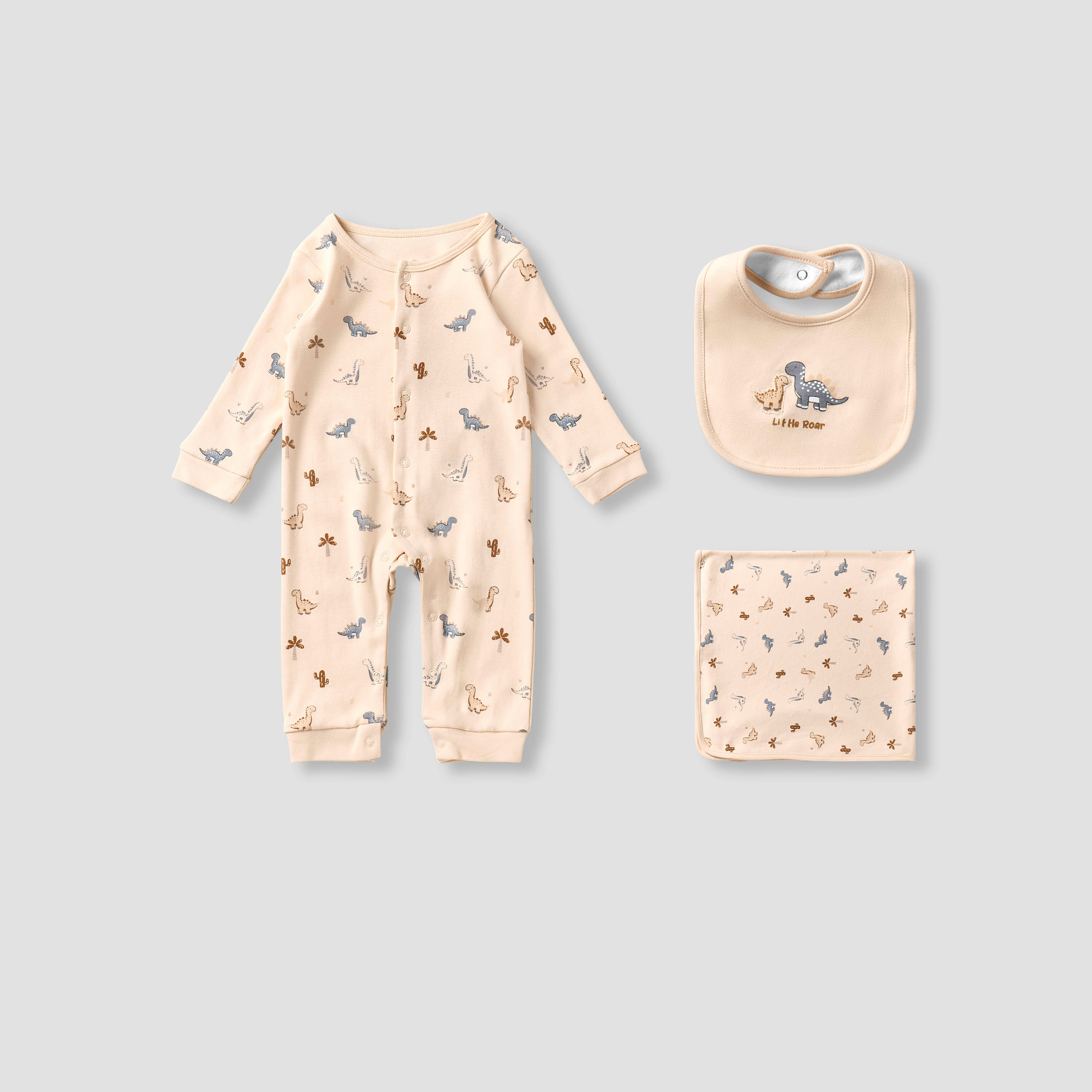 Set of 3 Juniors Clothing Gift Set with Dinosaur Print-baby-boys-clothing-setsandcoords-image-2