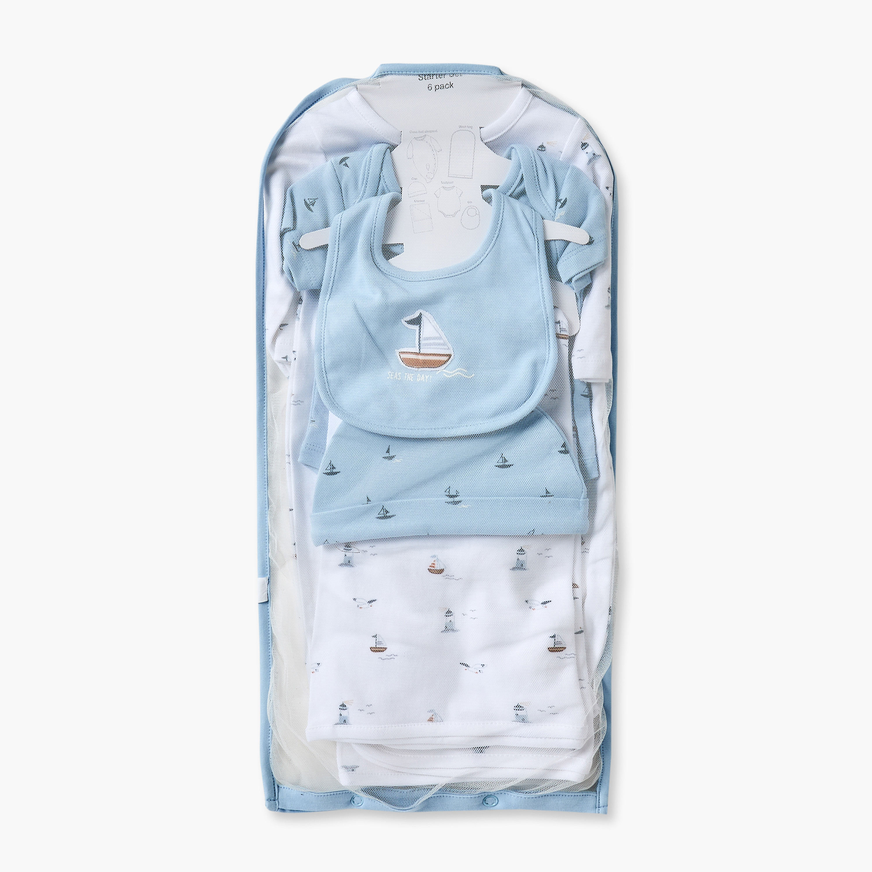 Set of 6 Juniors Clothing Gift Set with Nautical Print-baby-boys-clothing-setsandcoords-image-2