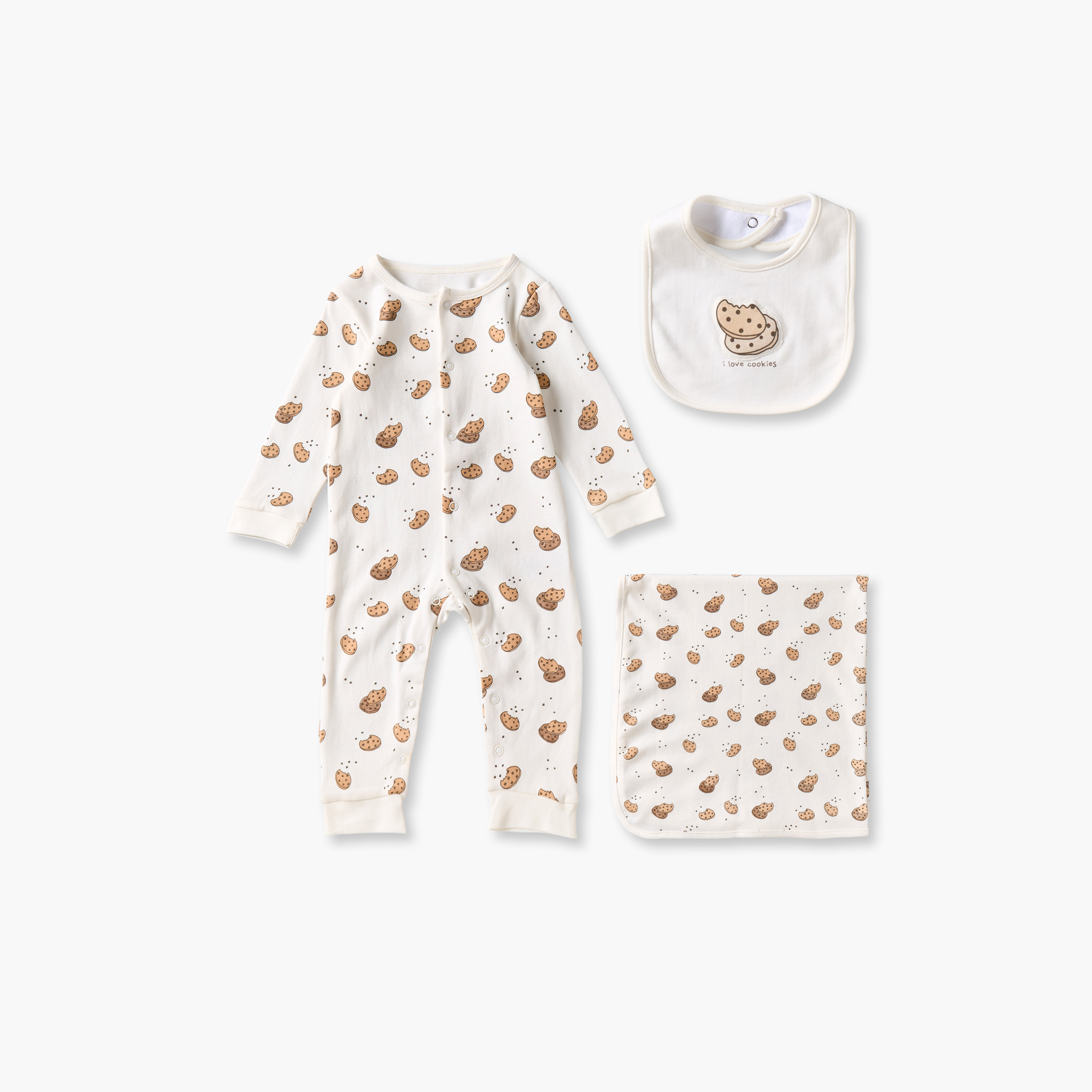 Set of 3 Juniors Clothing Gift Set with Cookie Print-baby-girls-clothing-setsandcoords-image-1