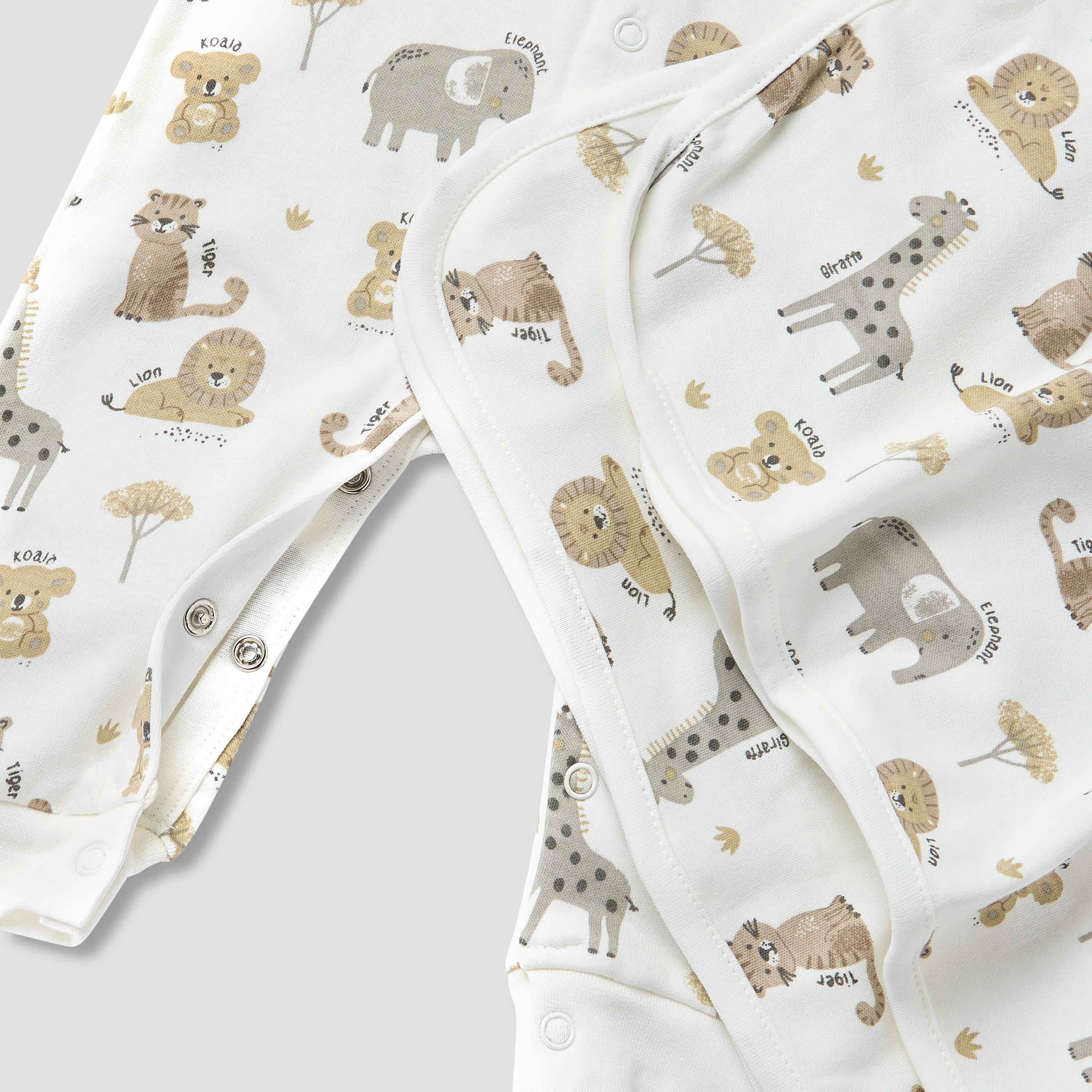 Juniors Wild Animal Print Sleepsuit with Bib and Blanket-baby-boys-clothing-setsandcoords-image-6