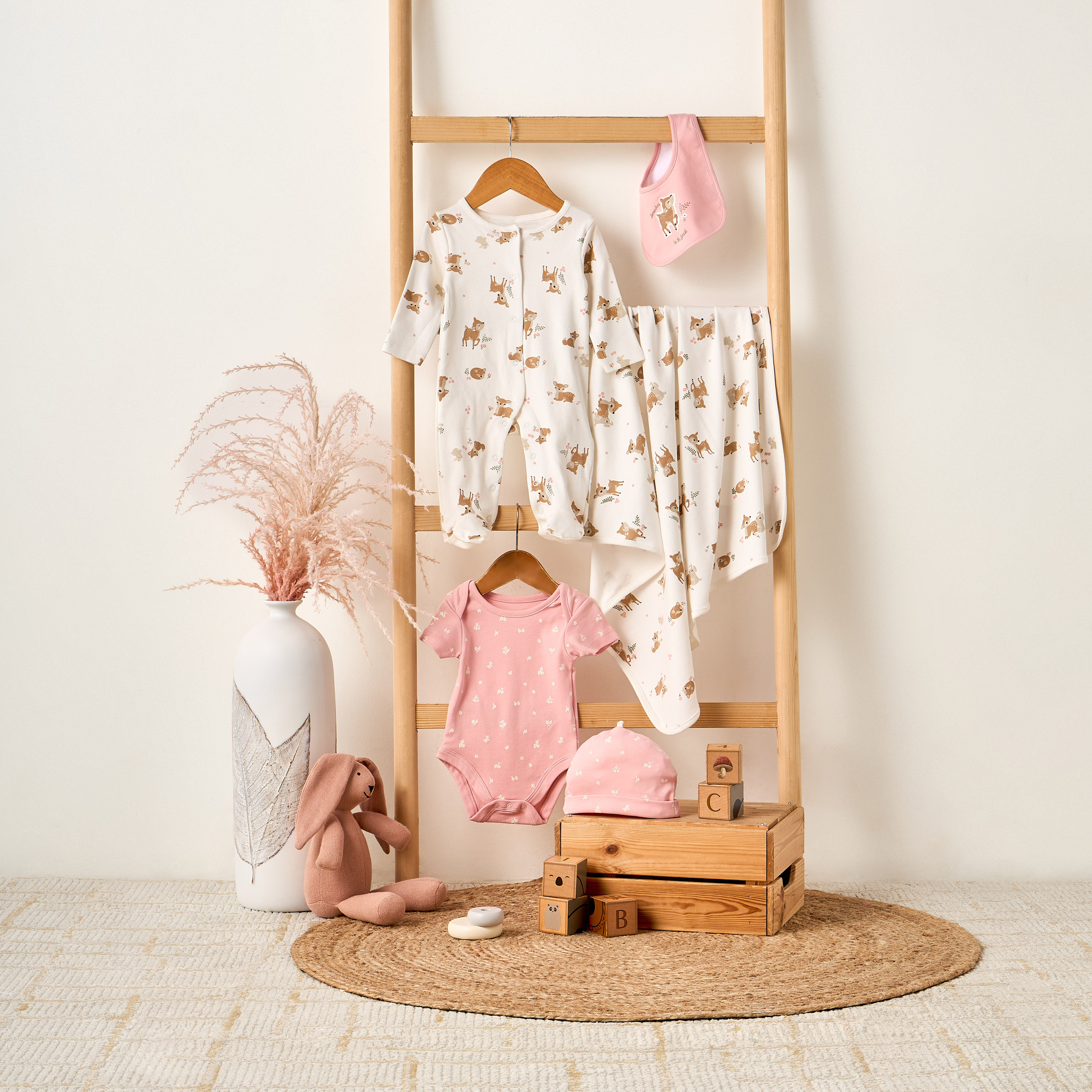 طقم هدايا ملابس للأطفال بطبعات غزلان من جونيورز - 5 قطع-baby-girls-clothing-setsandcoords-image-10