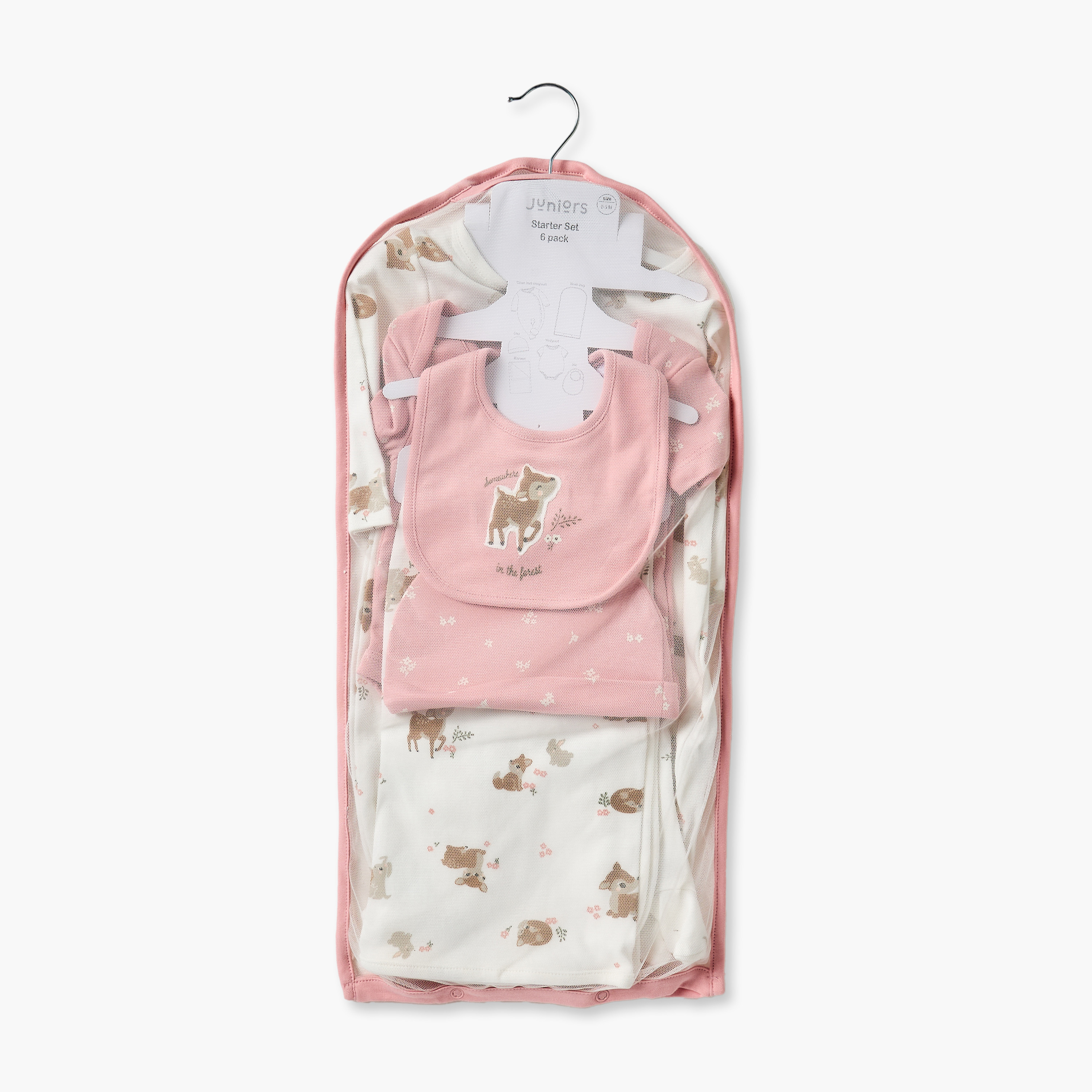 طقم هدايا ملابس للأطفال بطبعات غزلان من جونيورز - 5 قطع-baby-girls-clothing-setsandcoords-image-2