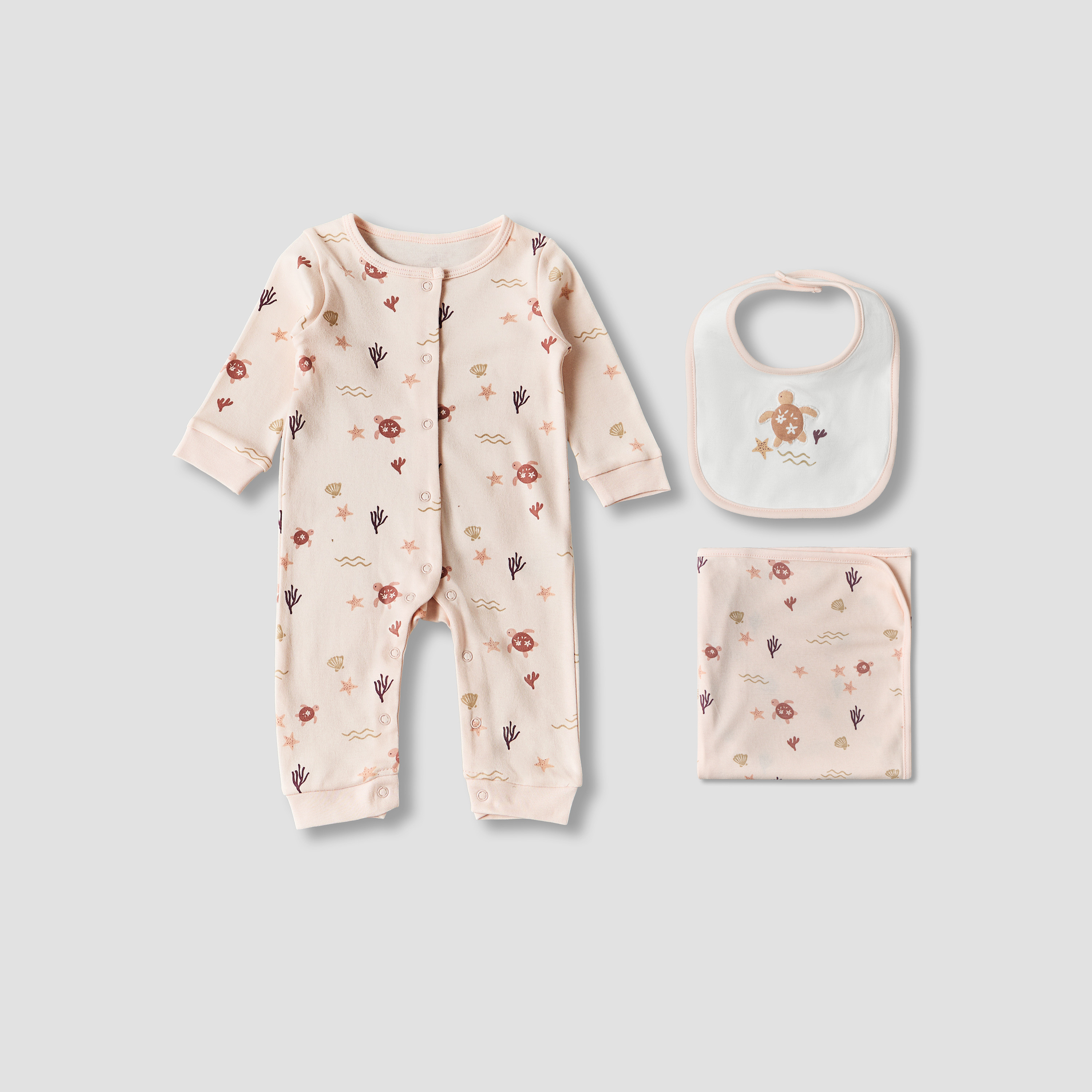 Set of 3 Juniors Clothing Gift Set with Snap Button Closure-baby-girls-clothing-setsandcoords-image-1