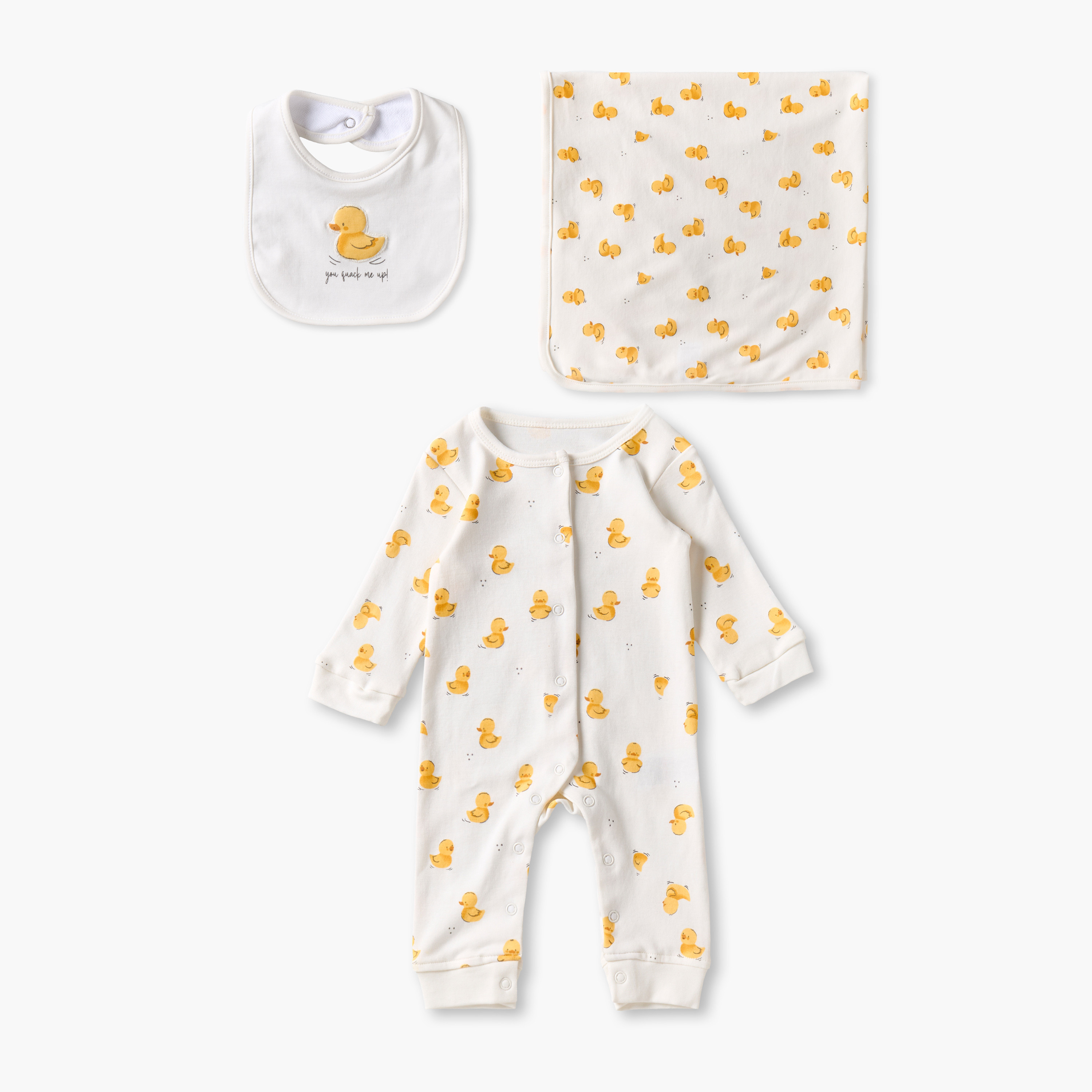 Set of 3 Juniors Clothing Gift Set with Duck Print-baby-girls-clothing-setsandcoords-image-2