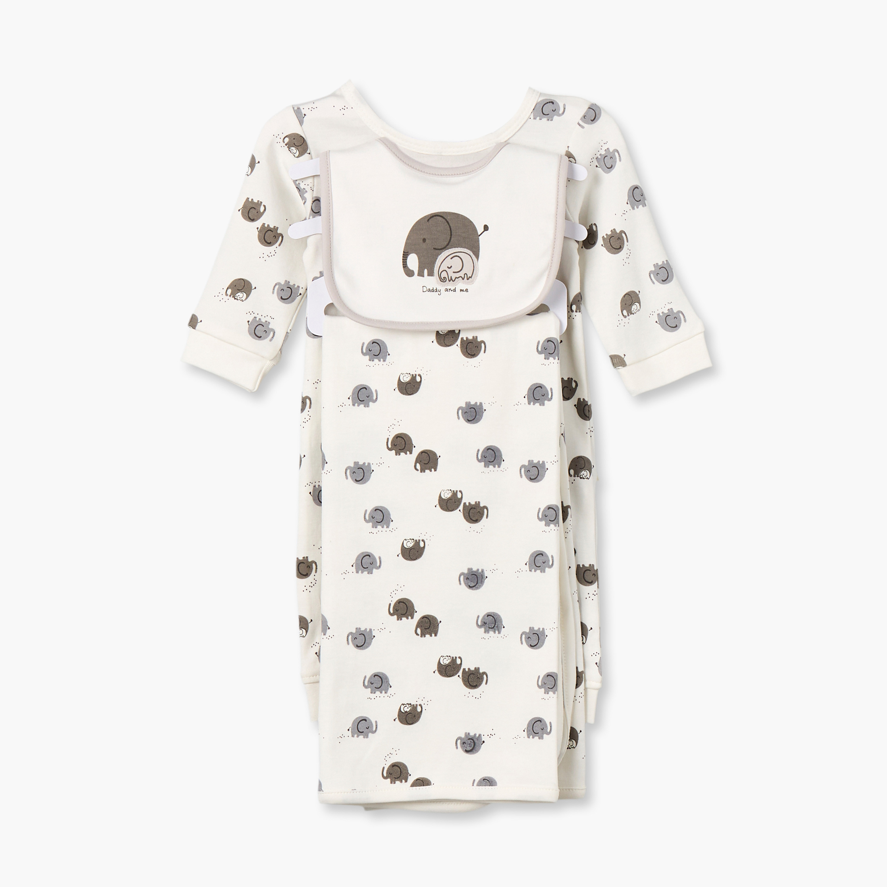 Set of 3 Juniors Clothing Gift Set with Elephant Print-baby-boys-clothing-setsandcoords-image-1