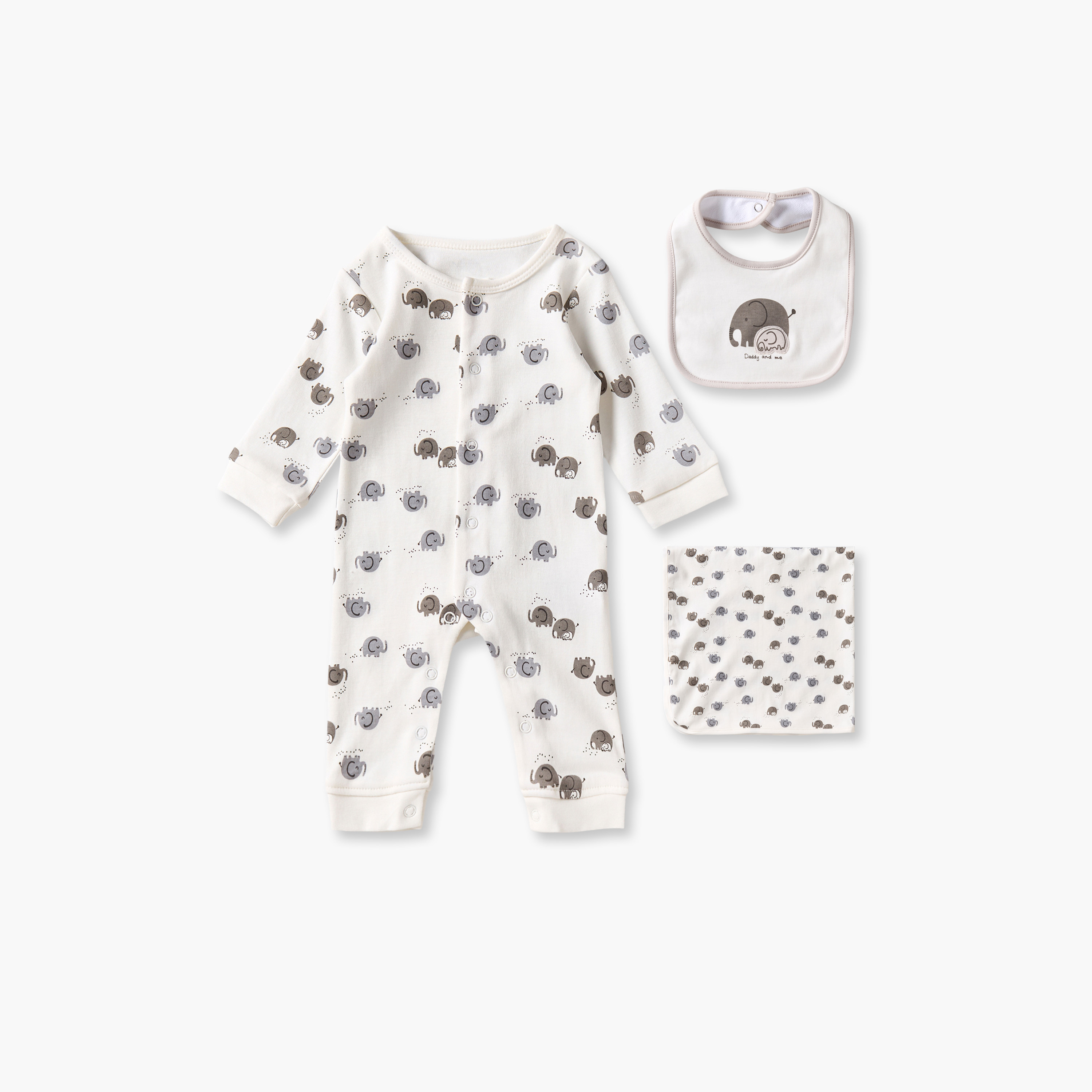 Set of 3 Juniors Clothing Gift Set with Elephant Print-baby-boys-clothing-setsandcoords-image-2