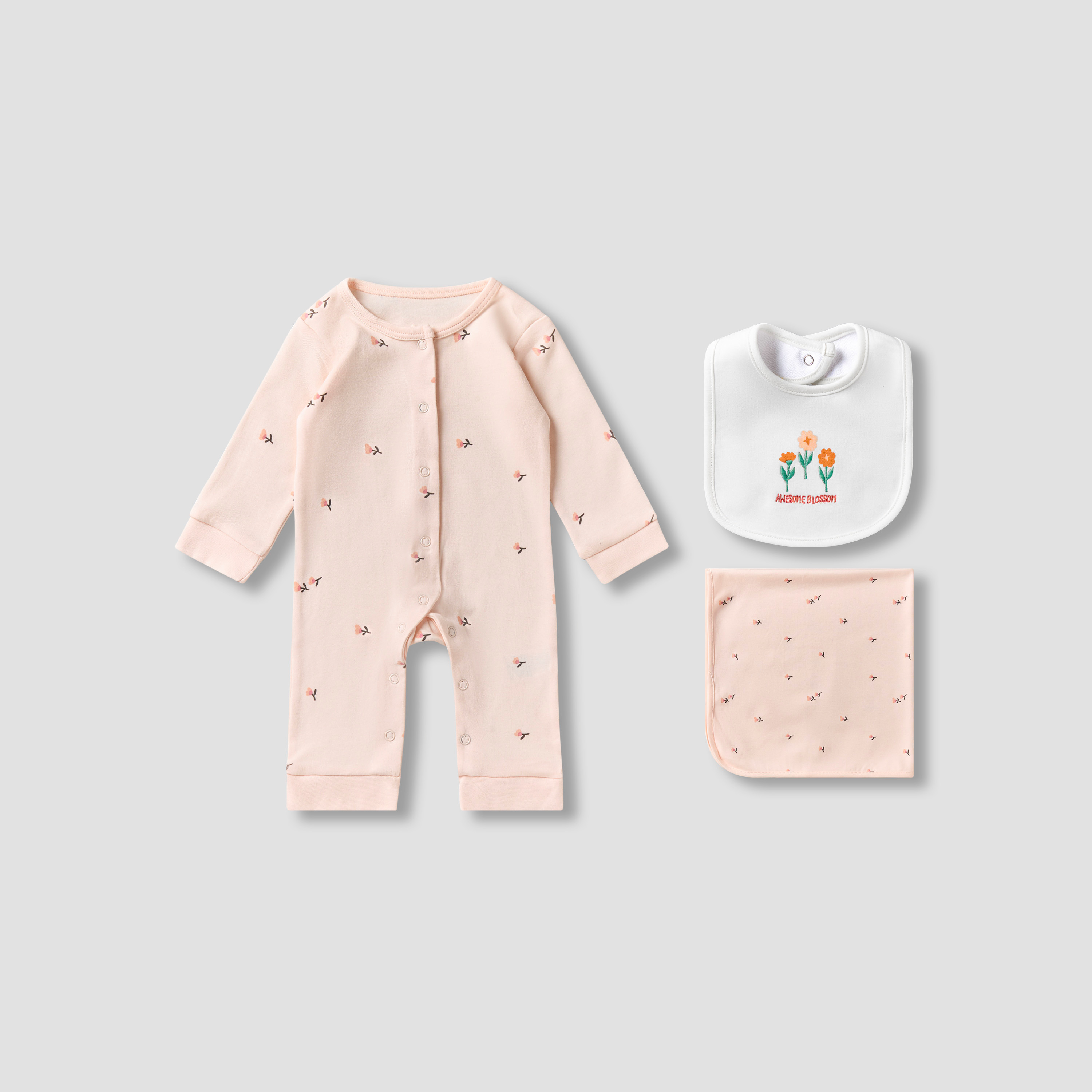 Set of 3 Juniors Clothing Gift Set with Floral Print-baby-girls-clothing-setsandcoords-image-2