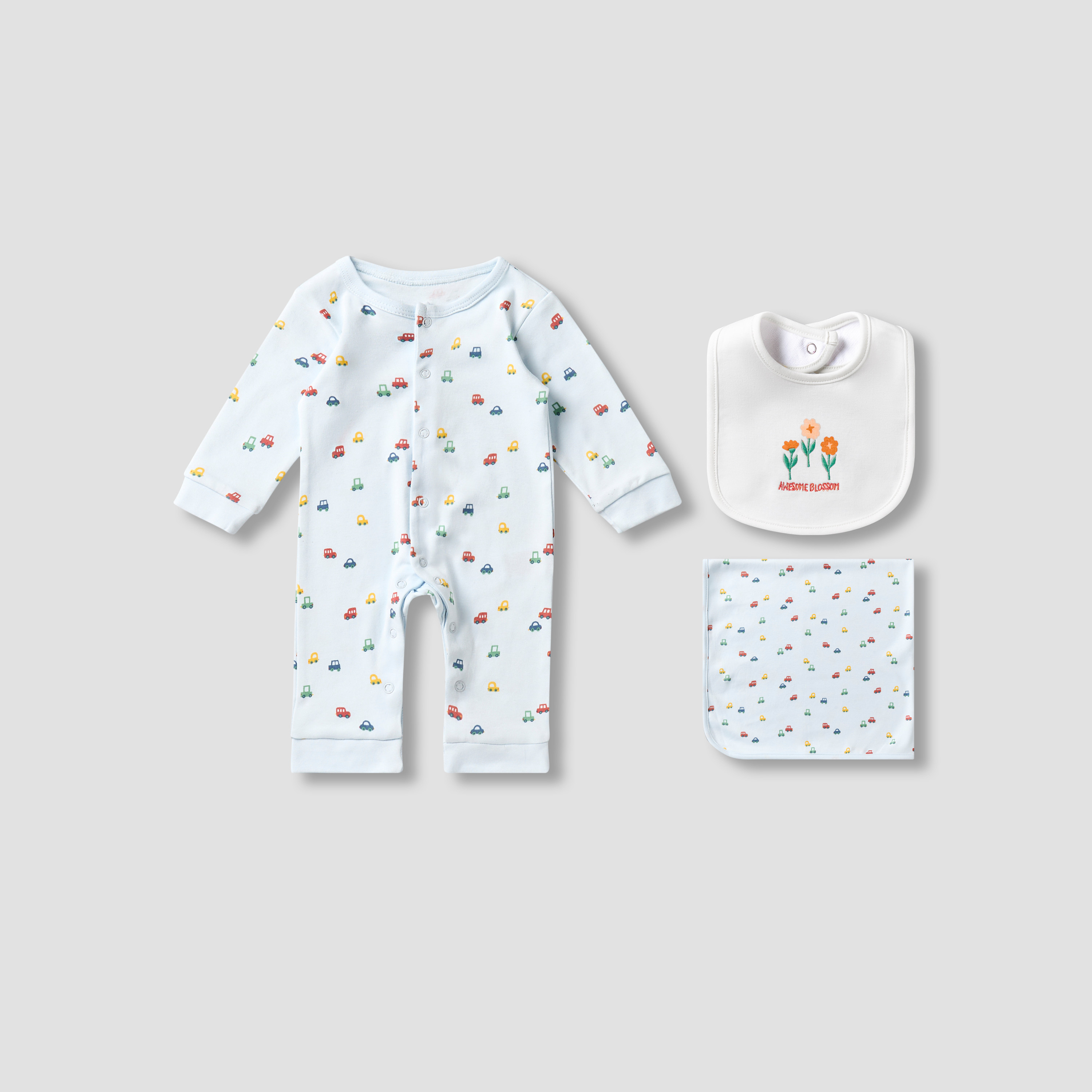 Set of 3 Juniors Clothing Gift Set with Vehicle Print-baby-boys-clothing-setsandcoords-image-1