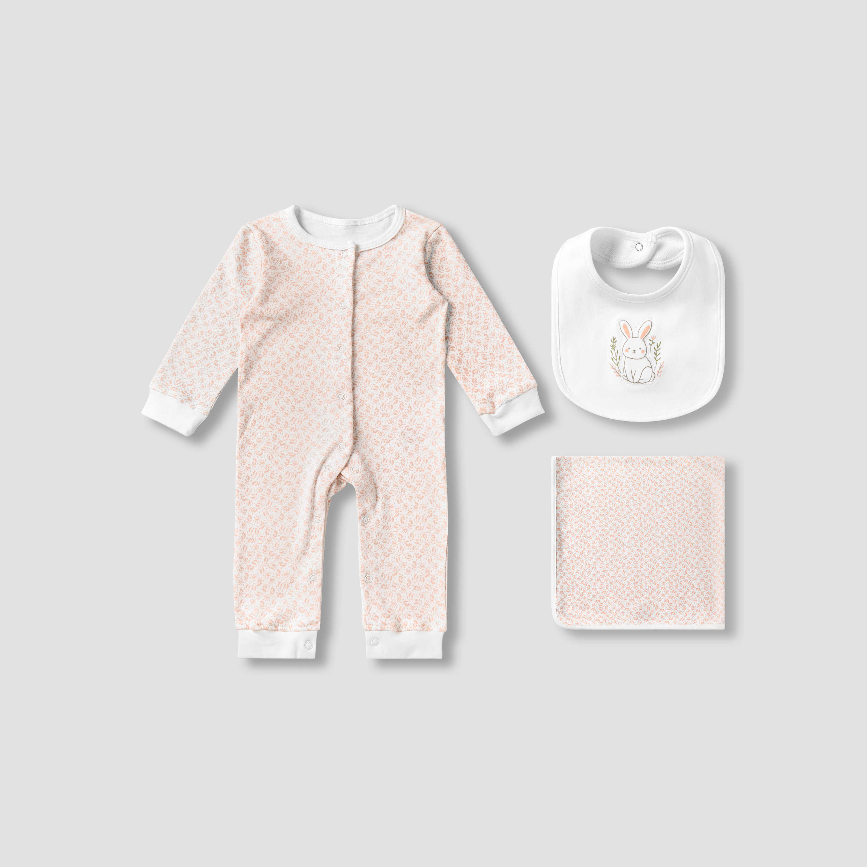 Set of 3 Juniors Clothing Gift Set with Floral Print-baby-boys-clothing-setsandcoords-image-2