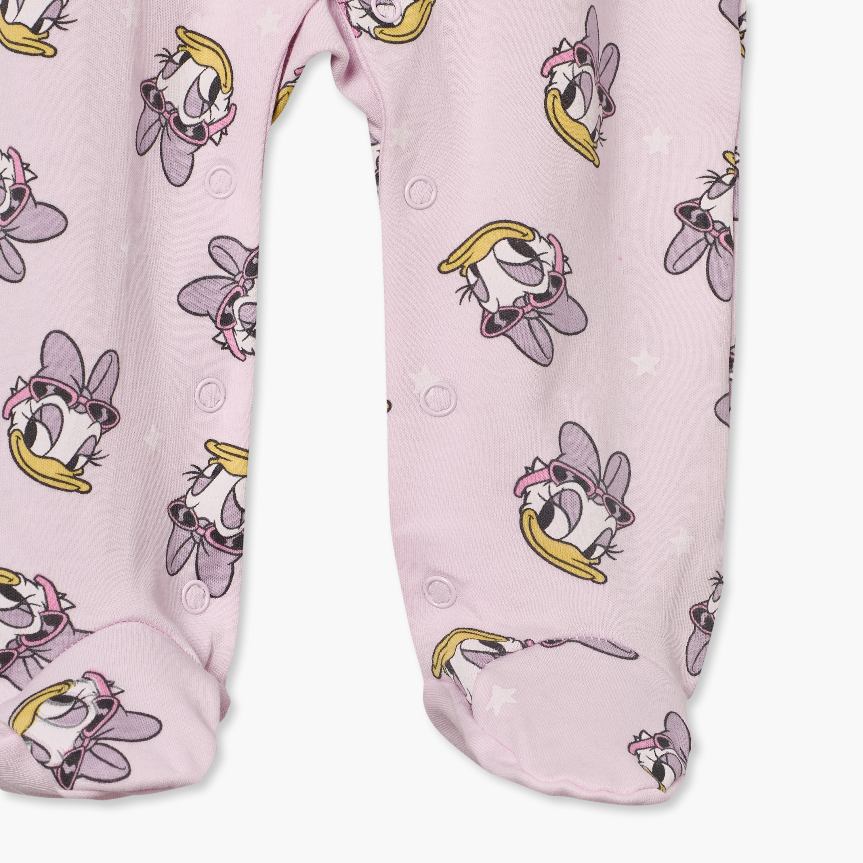 Disney Cotton Crew Neck Long Sleeves Sleepsuit with Daisy Duck Print-baby-girls-clothing-nightwear-sleepsuits-image-5