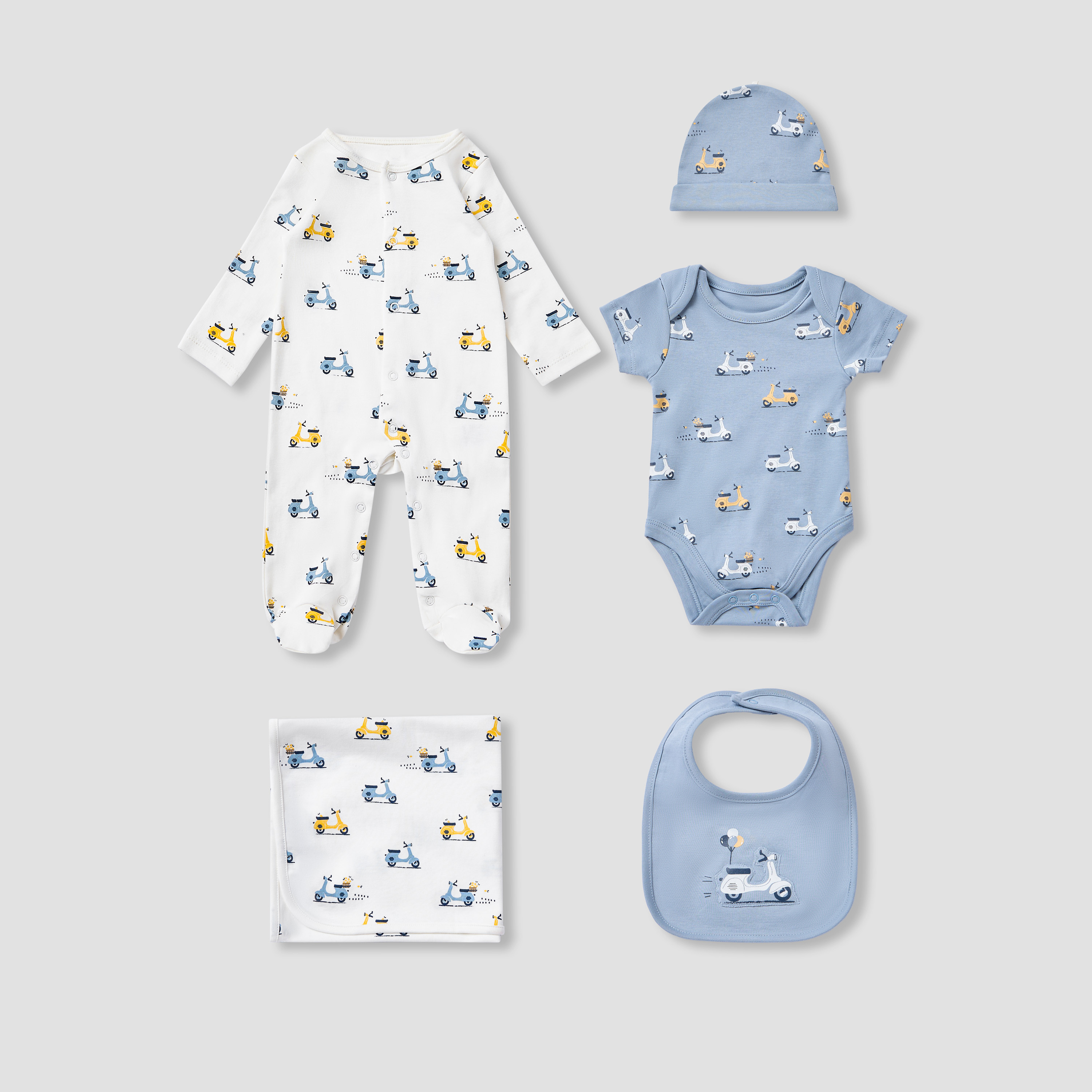 Juniors Scooter Print 5-Piece Clothing Gift Set-baby-boys-clothing-setsandcoords-image-2