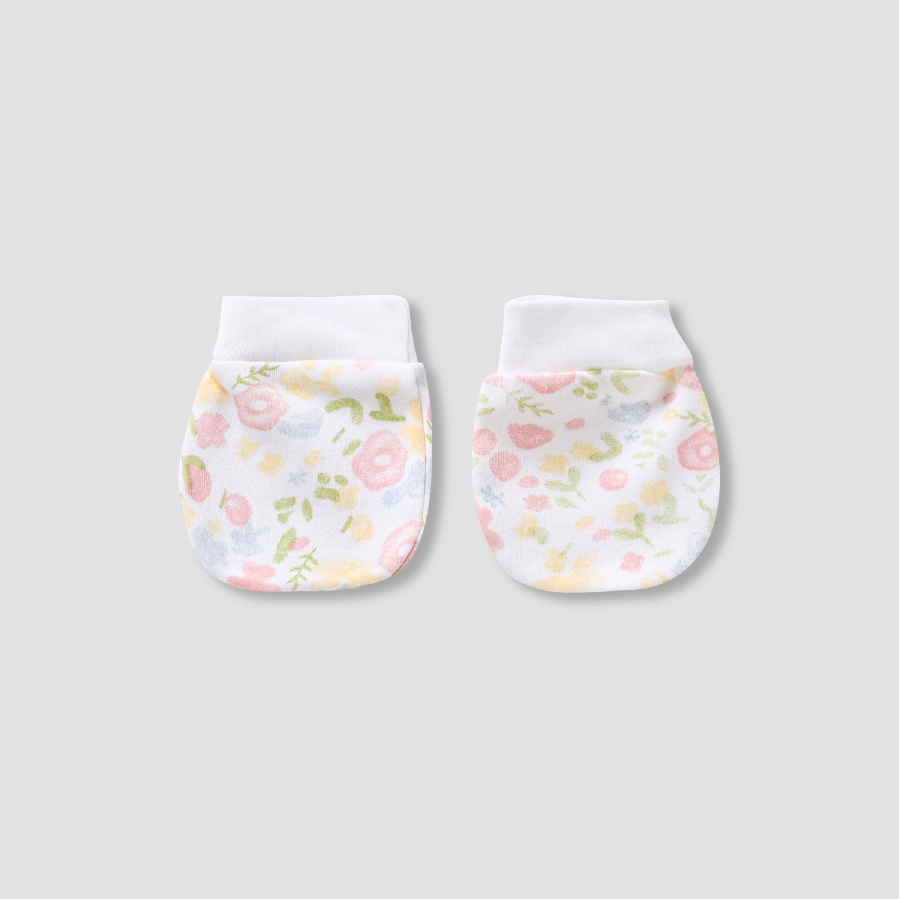 Juniors 4-Piece Girls Set - Cotton - Sleepsuit, Bodysuit, Bib, Mittens - Botanical Print-baby-girls-clothing-setsandcoords-image-5