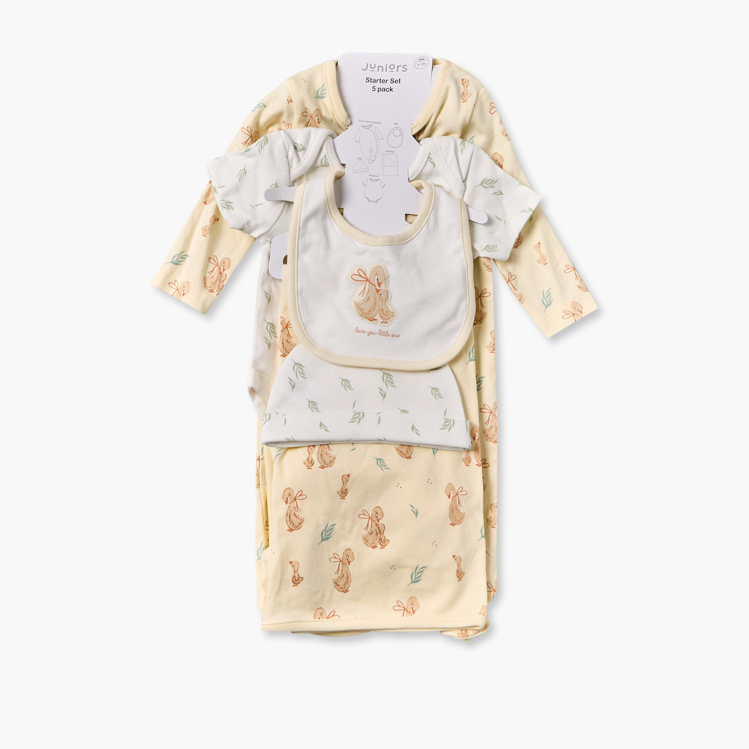 طقم من 5 قطع هدايا ملابس بطبعات من جونيورز-baby-girls-clothing-setsandcoords-image-1