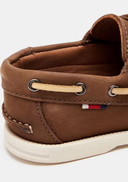 Mister Duchini Solid Slip-On Moccasins with Stitch Detail