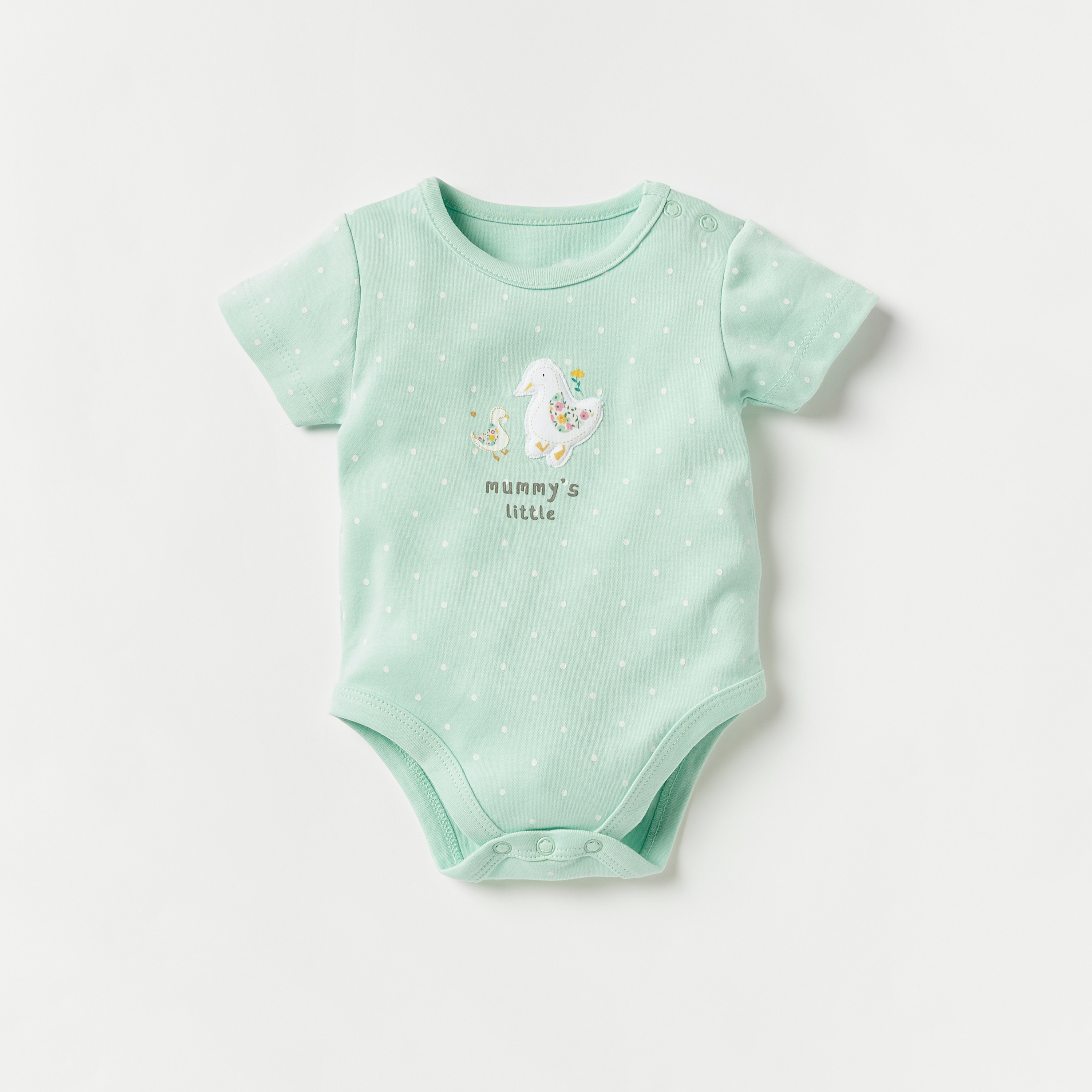 بودي سوت بأكمام قصيرة وطبعات من جونيورز - طقم من 5 قطع-baby-girls-clothing-bodysuits-image-2