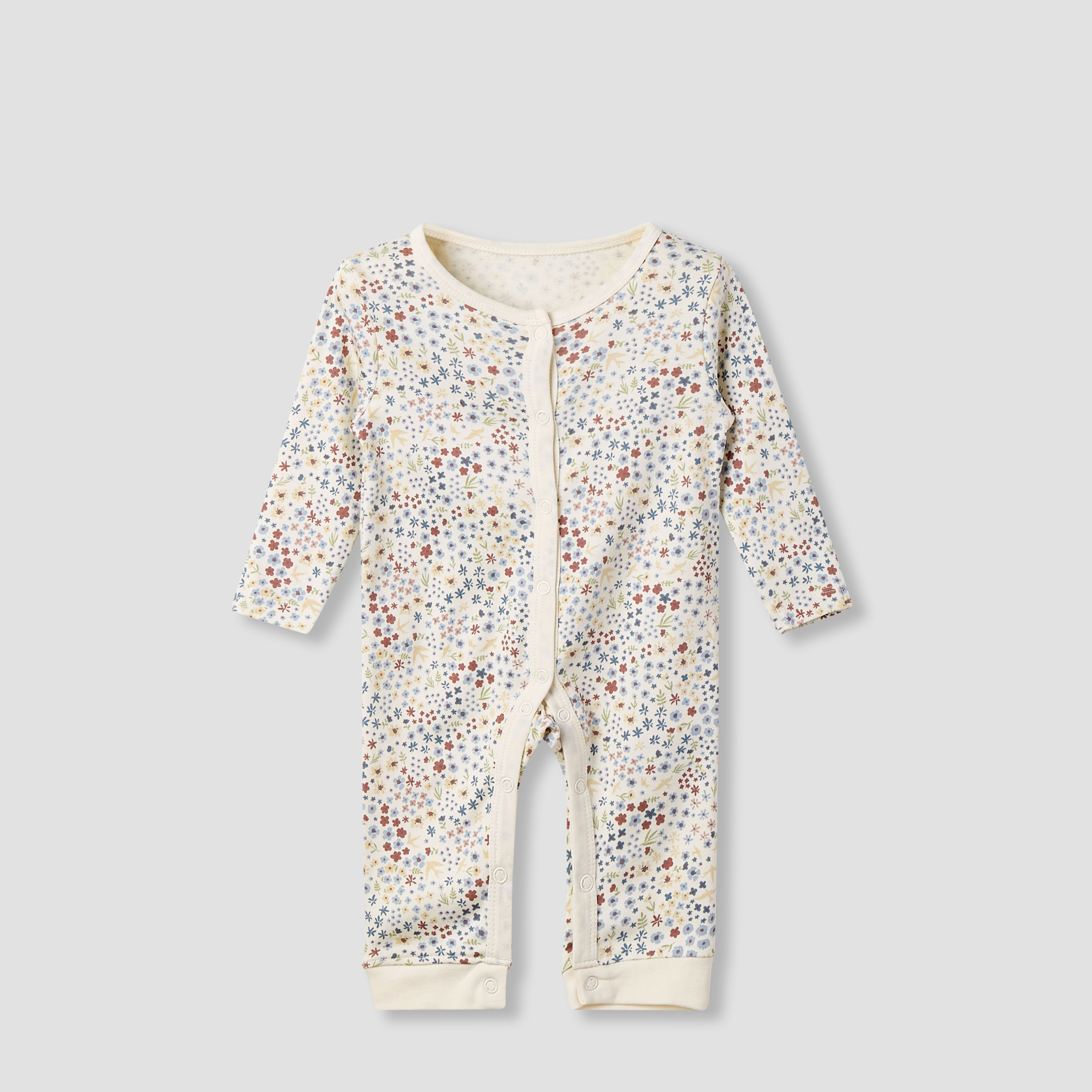 Juniors Printed Sleepsuit with Long Sleeves - Set of 3-baby-girls-clothing-nightwear-sleepsuits-image-3