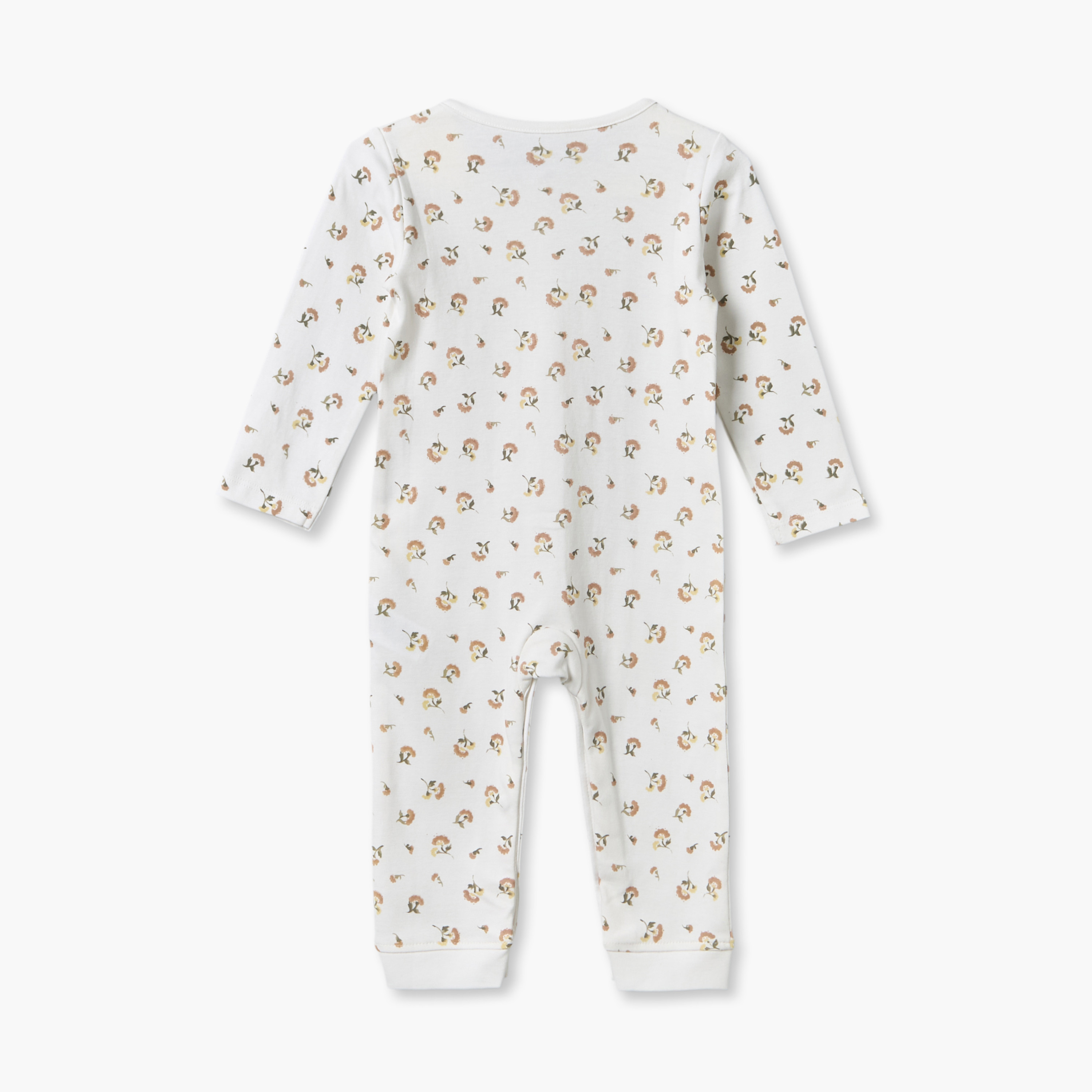 Pack of 3 Juniors Crew Neck Long Sleeves Sleepsuit with Floral Print-baby-girls-clothing-nightwear-sleepsuits-image-5